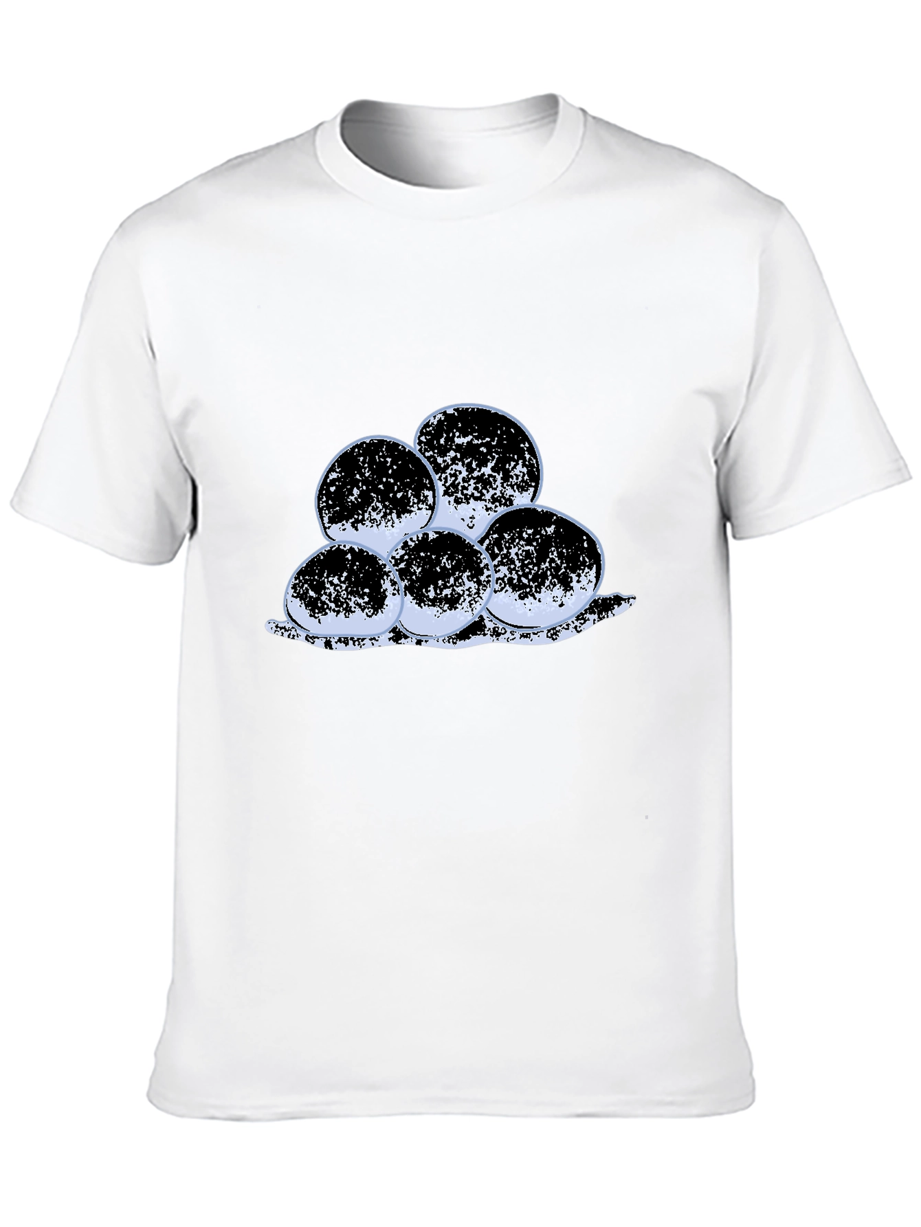 Black Unique Round Design Black T-Shirt view 10
