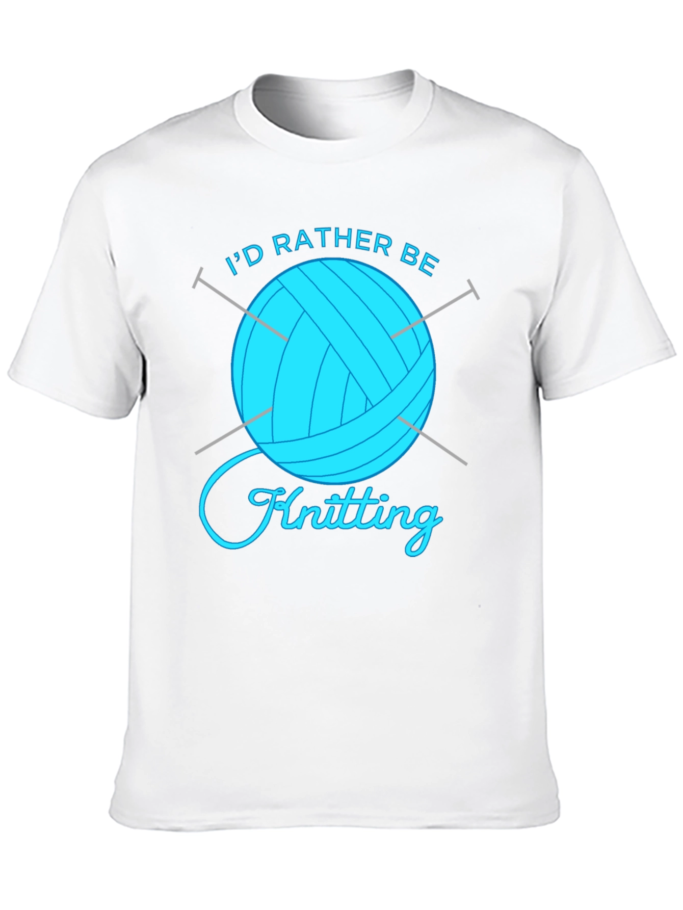 Black I'd Rather Be Knitting Graphic T-Shirt view 10