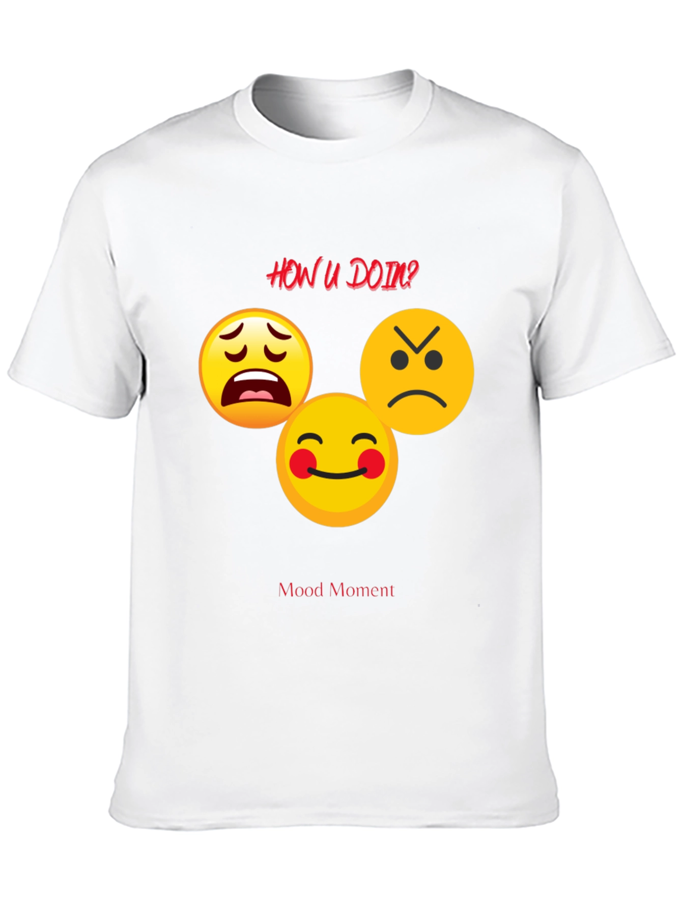 Black Mood Moment Emoji Graphic Black T-Shirt view 10