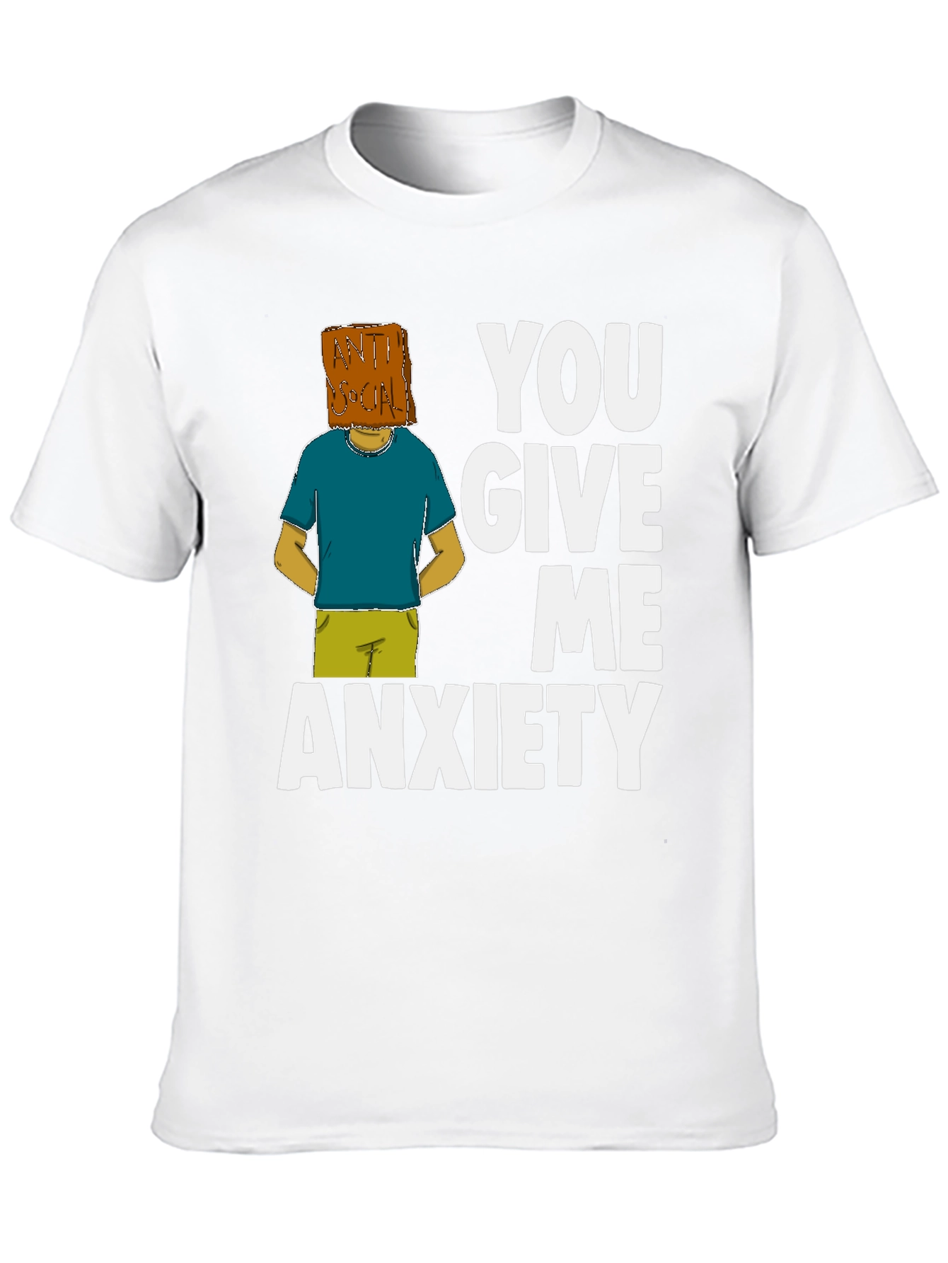 Black Anti-Social Anxiety T-Shirt view 10