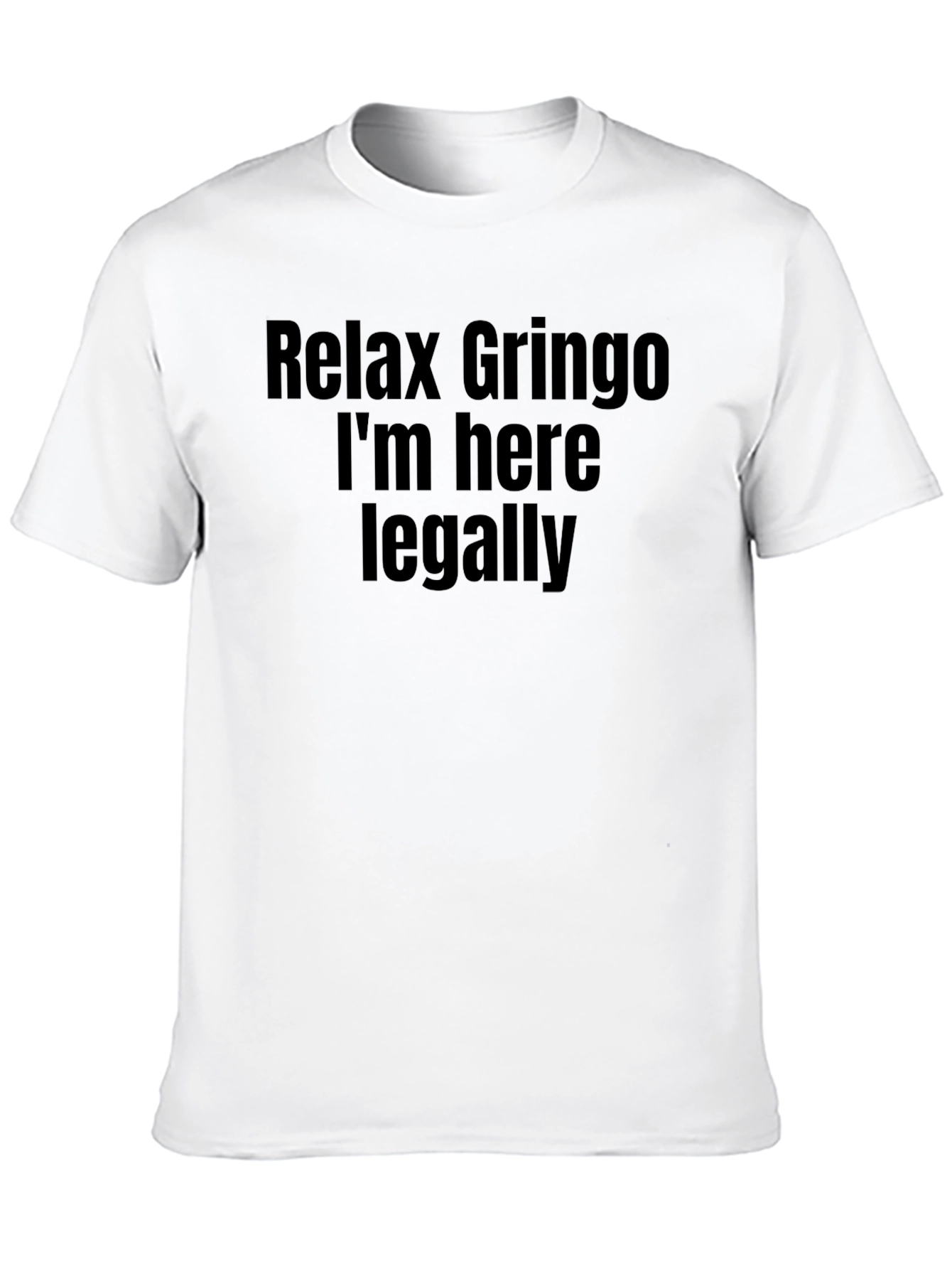 Black Relax Gringo T-Shirt - Funny Slogan Tee view 10