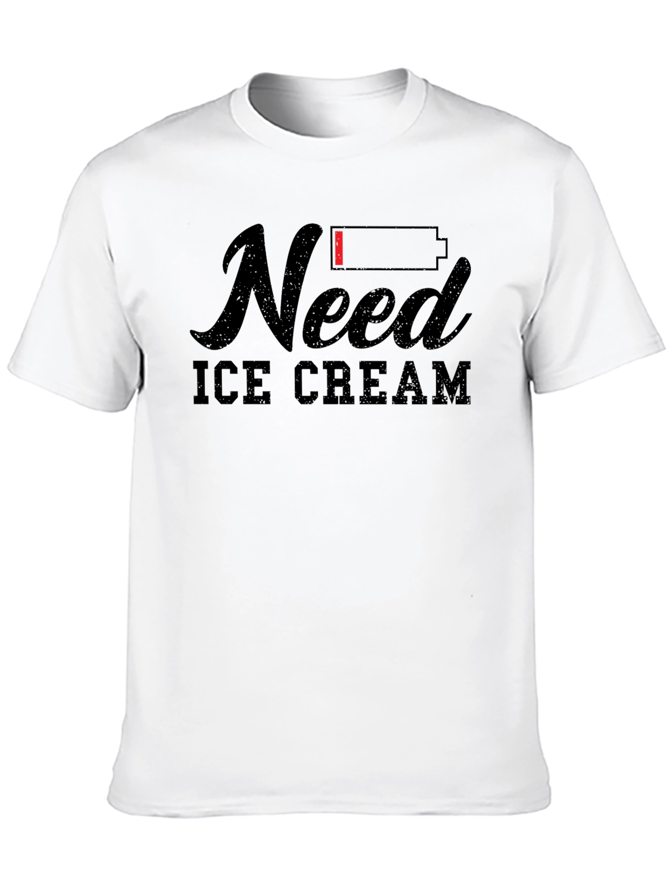 Black Need Ice Cream Funny Graphic T-Shirt view 10