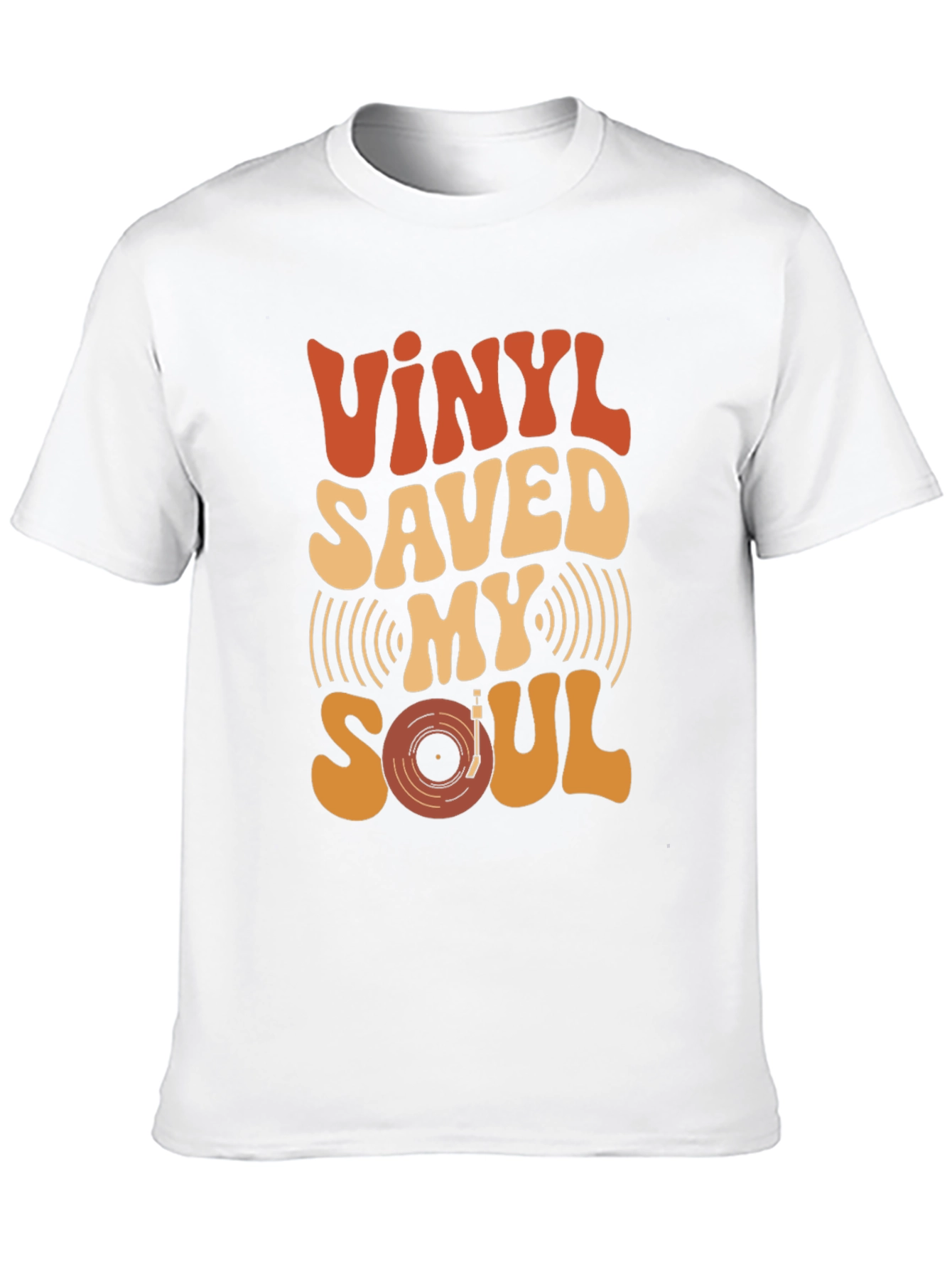 Black Vinyl Saved My Soul Retro Graphic Tee view 10