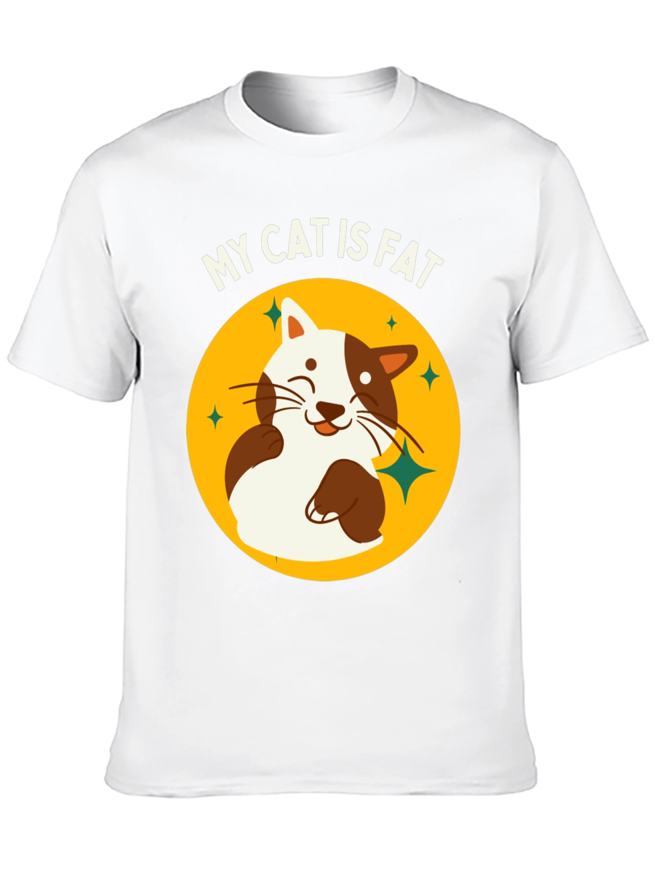 Black My Cat is Fat Funny T-Shirt view 10