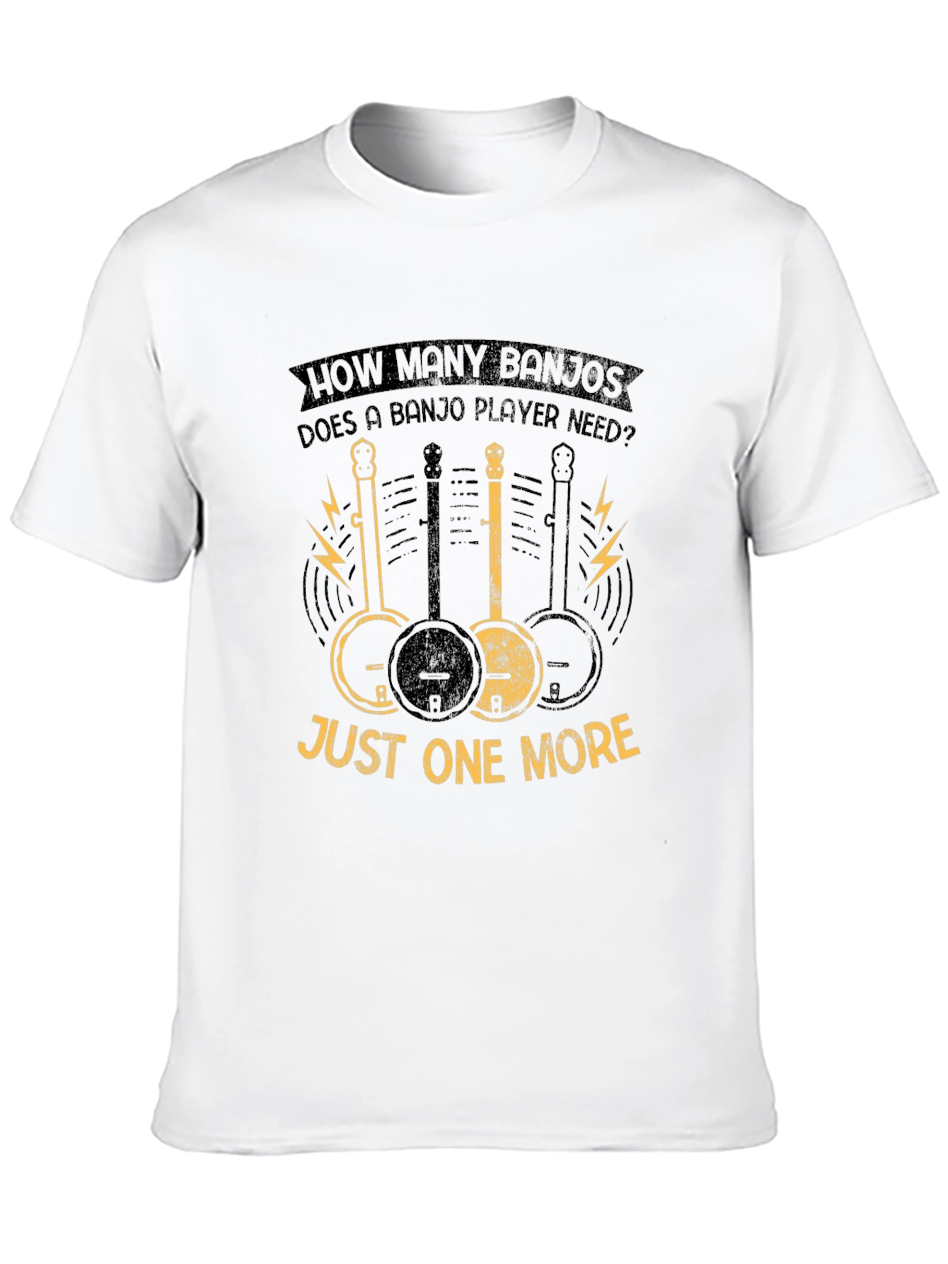 Black Banjo Player T-Shirt - Just One More Banjo view 10