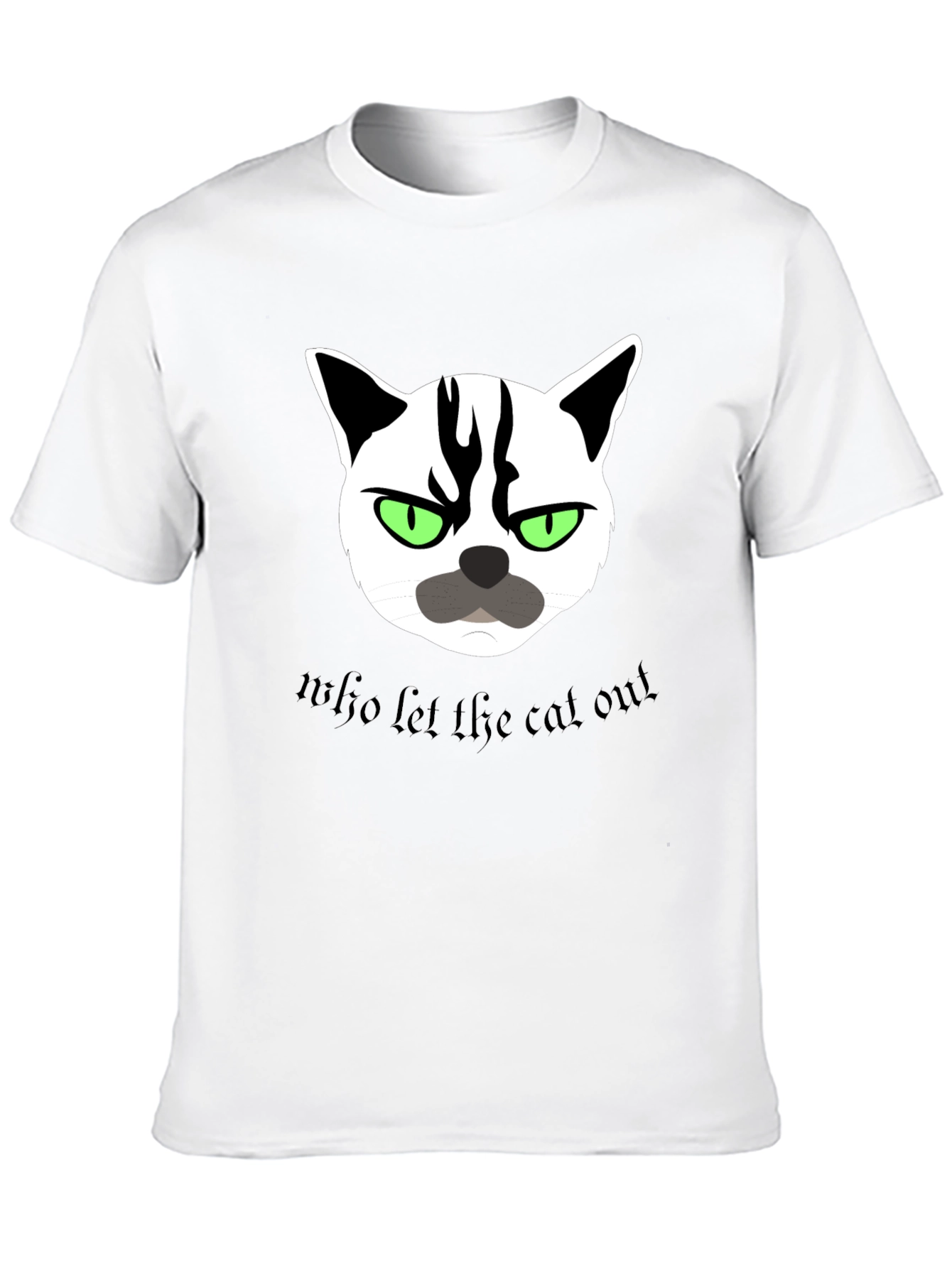 Black Grumpy Cat T-Shirt - Who Let the Cat Out? view 10