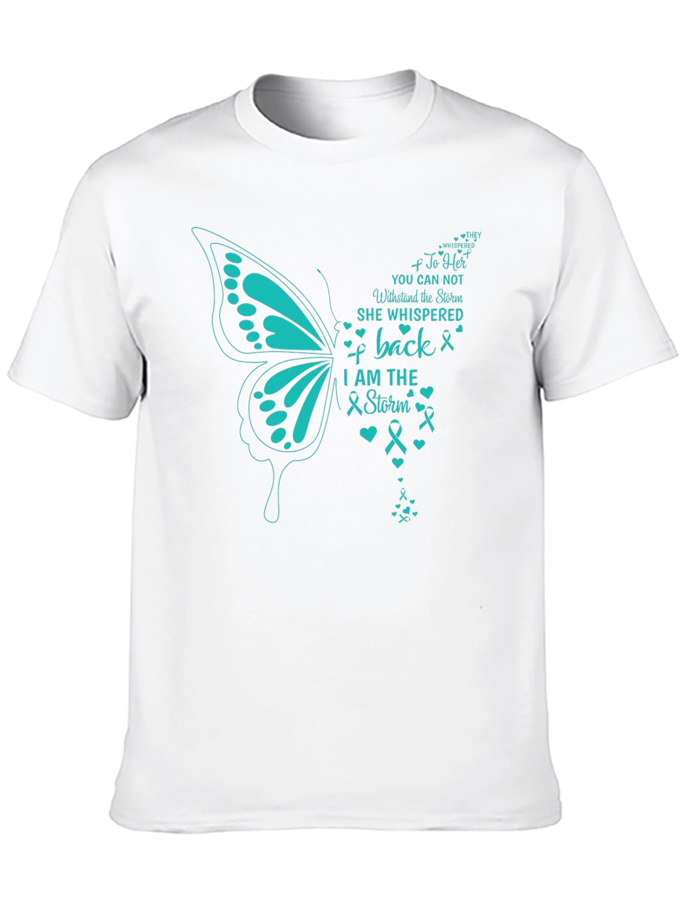 Black I Am The Storm Butterfly T-Shirt view 10