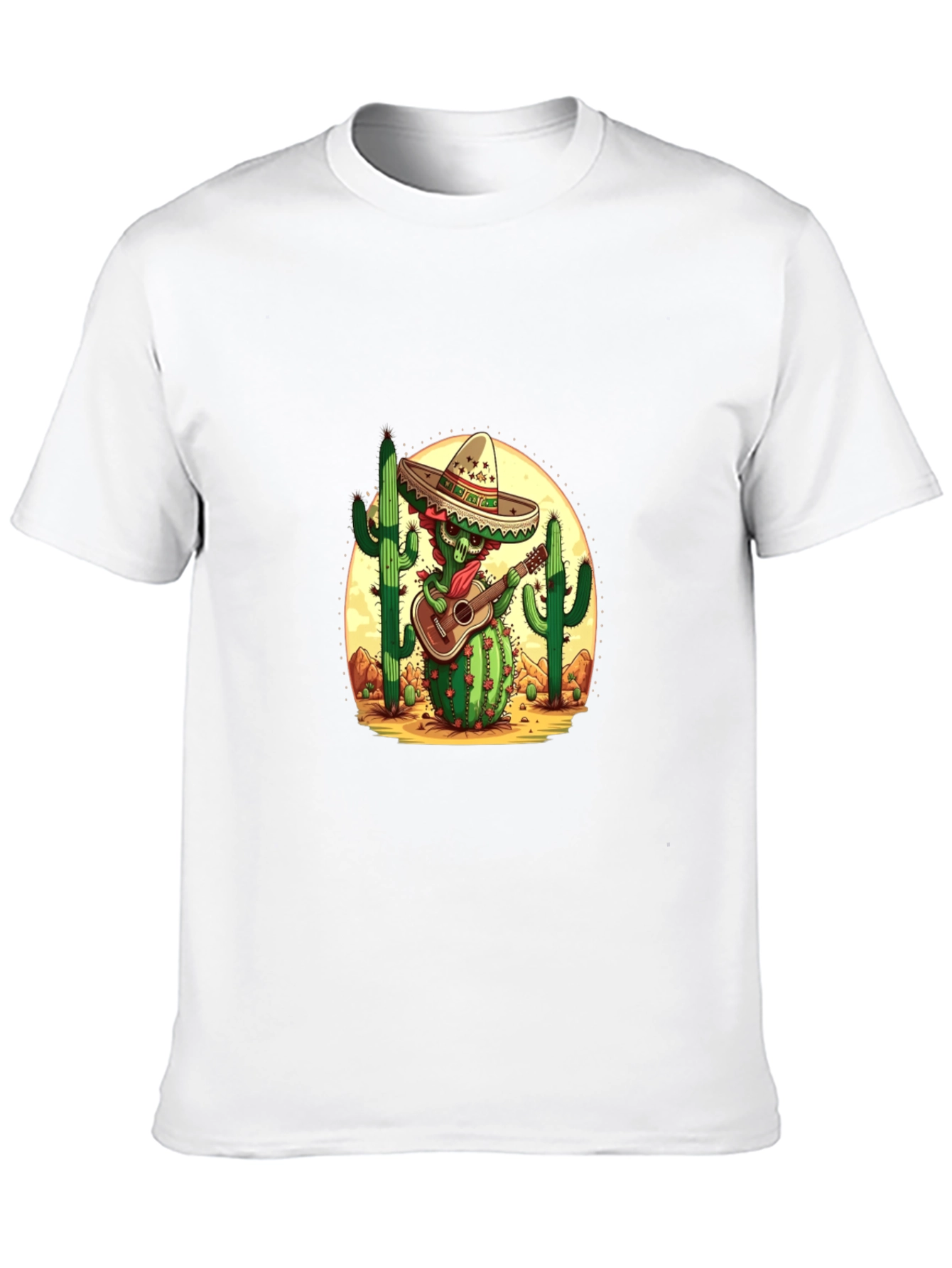 Black Cactus Mariachi Graphic Tee - Desert Fiesta Shirt view 10