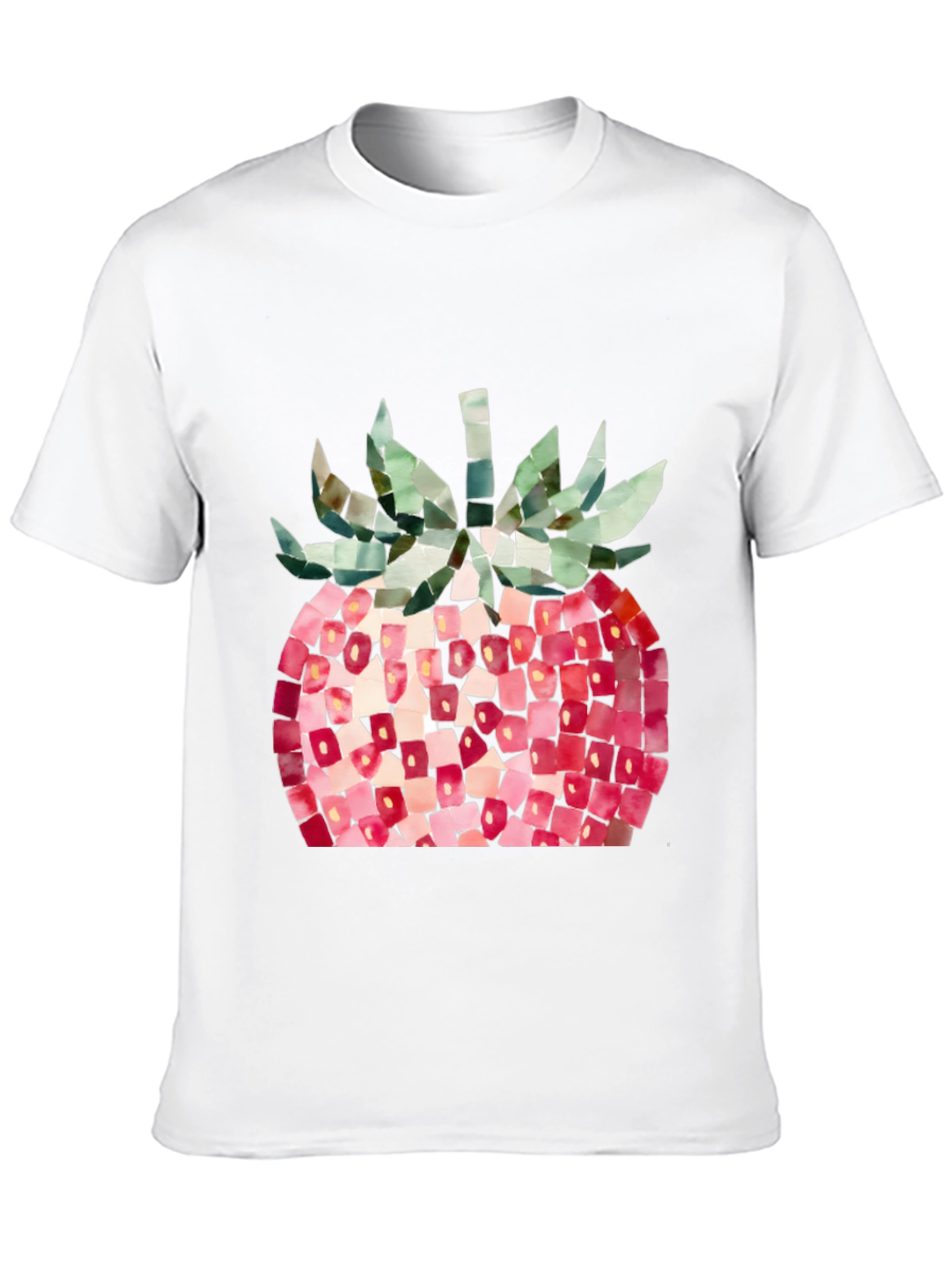 Black Strawberry Graphic Tee - Abstract Fruit Design, Casual Wear view 10