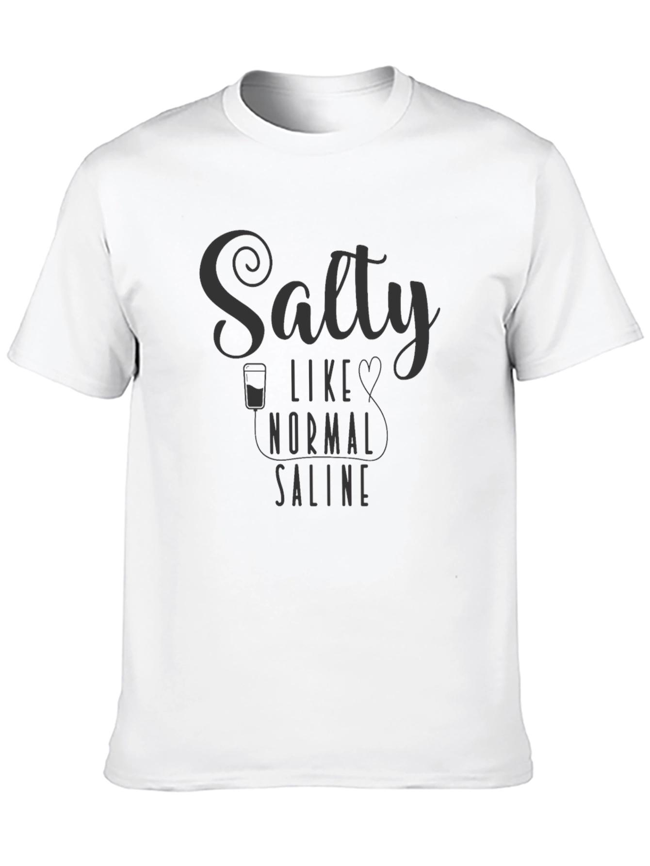 Black Salty Like Normal Saline Graphic Tee view 10