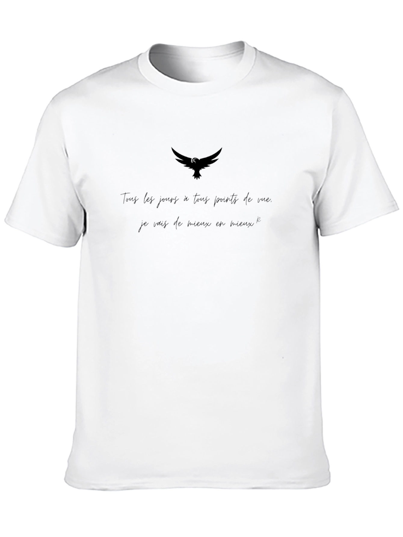 Black Motivational Raven Graphic Black T-Shirt view 10