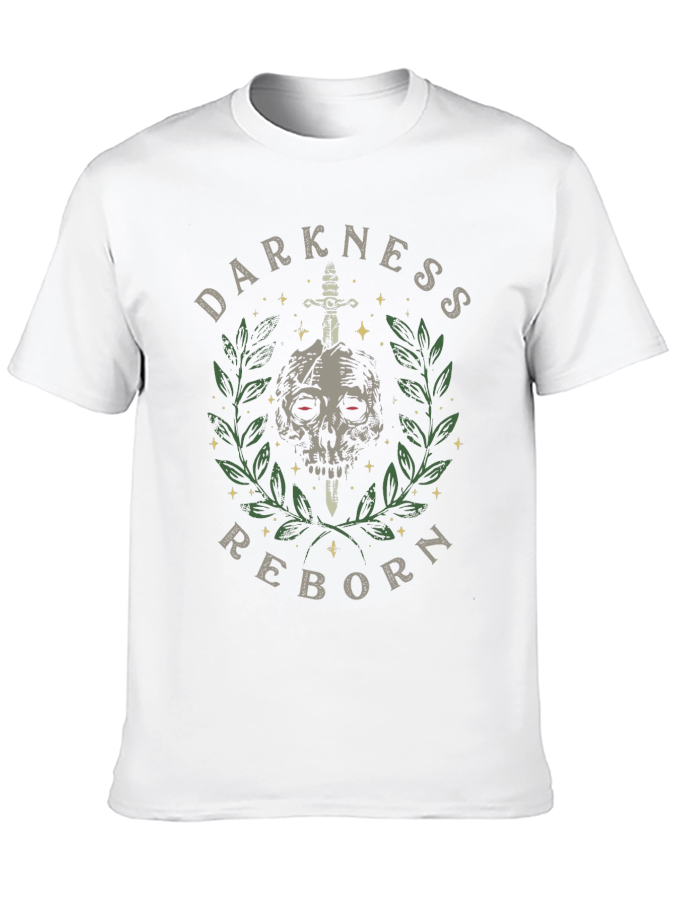 Black Darkness Reborn Graphic Tee - Skull & Sword Print view 10