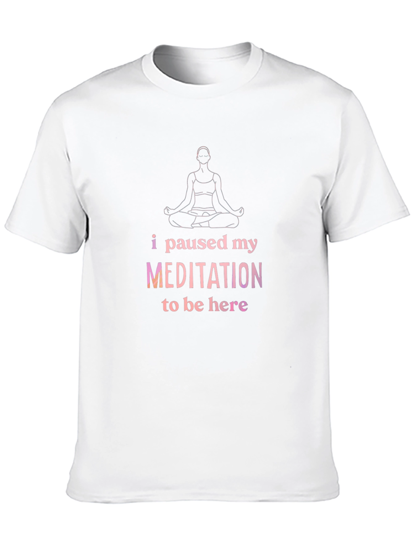 Black Meditation Pause T-Shirt - Relaxed Fit Cotton Tee view 10