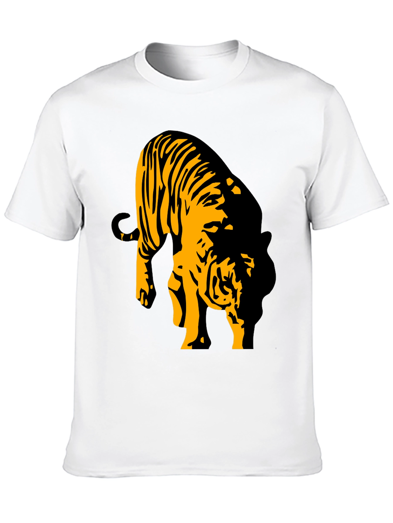 Black Black Tiger Graphic T-Shirt for Men view 10