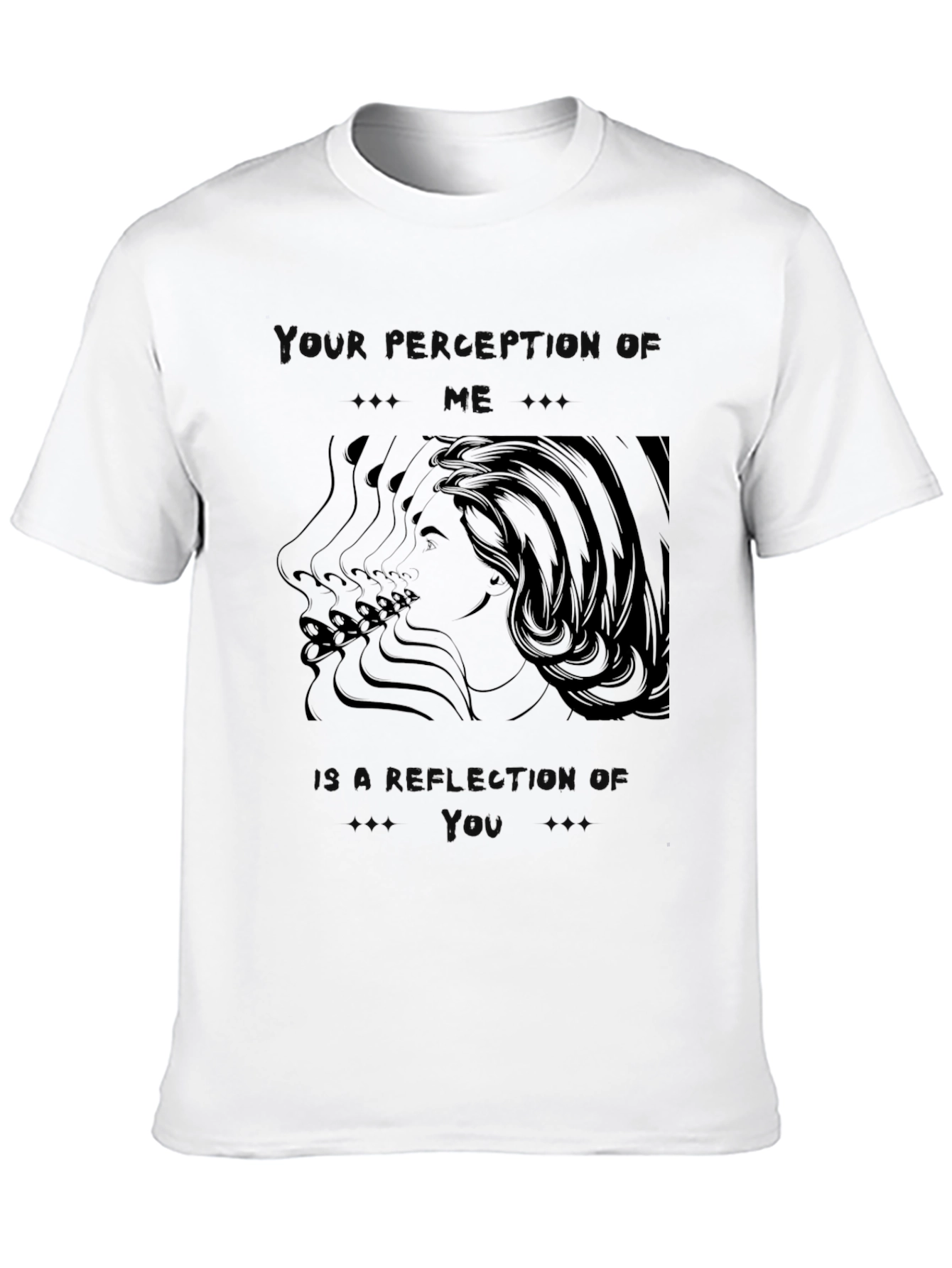 Black Perception Graphic Tee - Unisex Black T-Shirt view 10