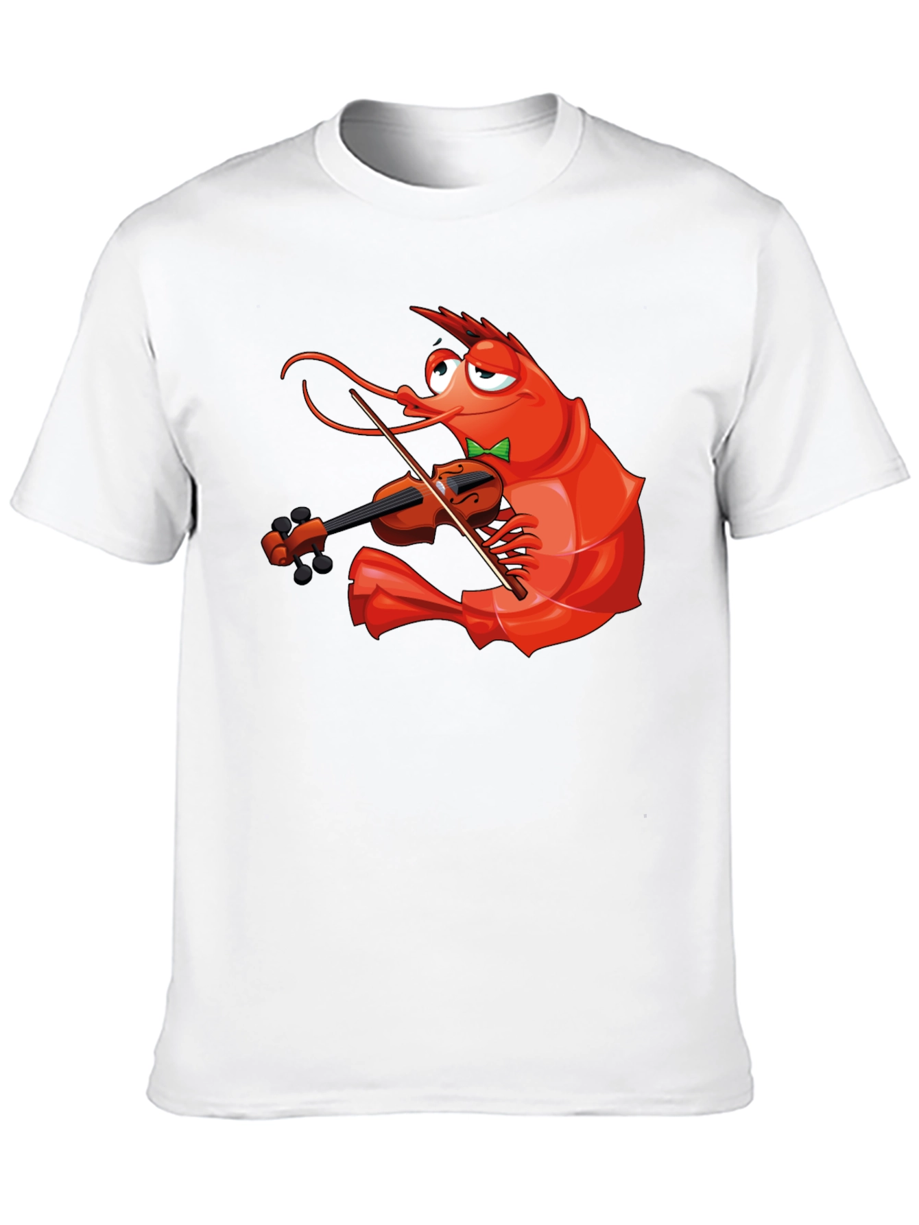 Black Shrimp Violinist T-Shirt - Funny Music Lover Tee view 10