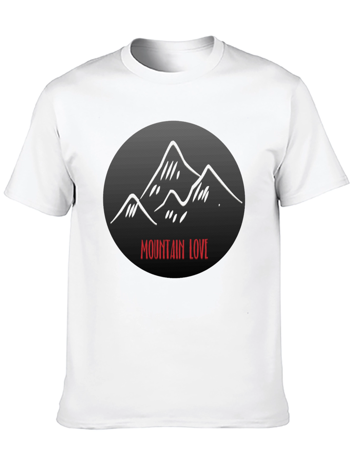 Black Mountain Love Graphic Tee - Black Unisex T-Shirt view 10