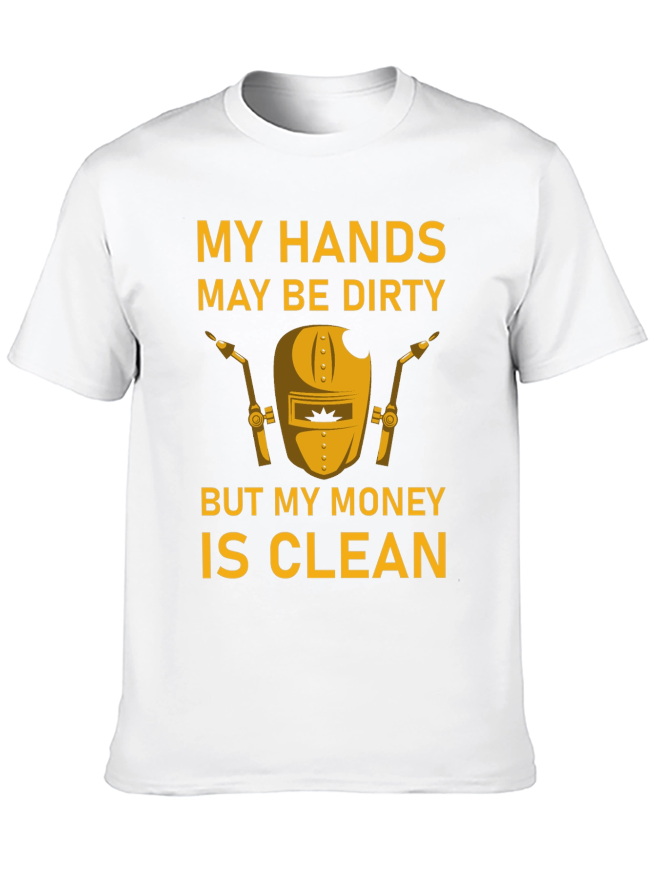 Black Dirty Hands Clean Money Welder T-Shirt view 10