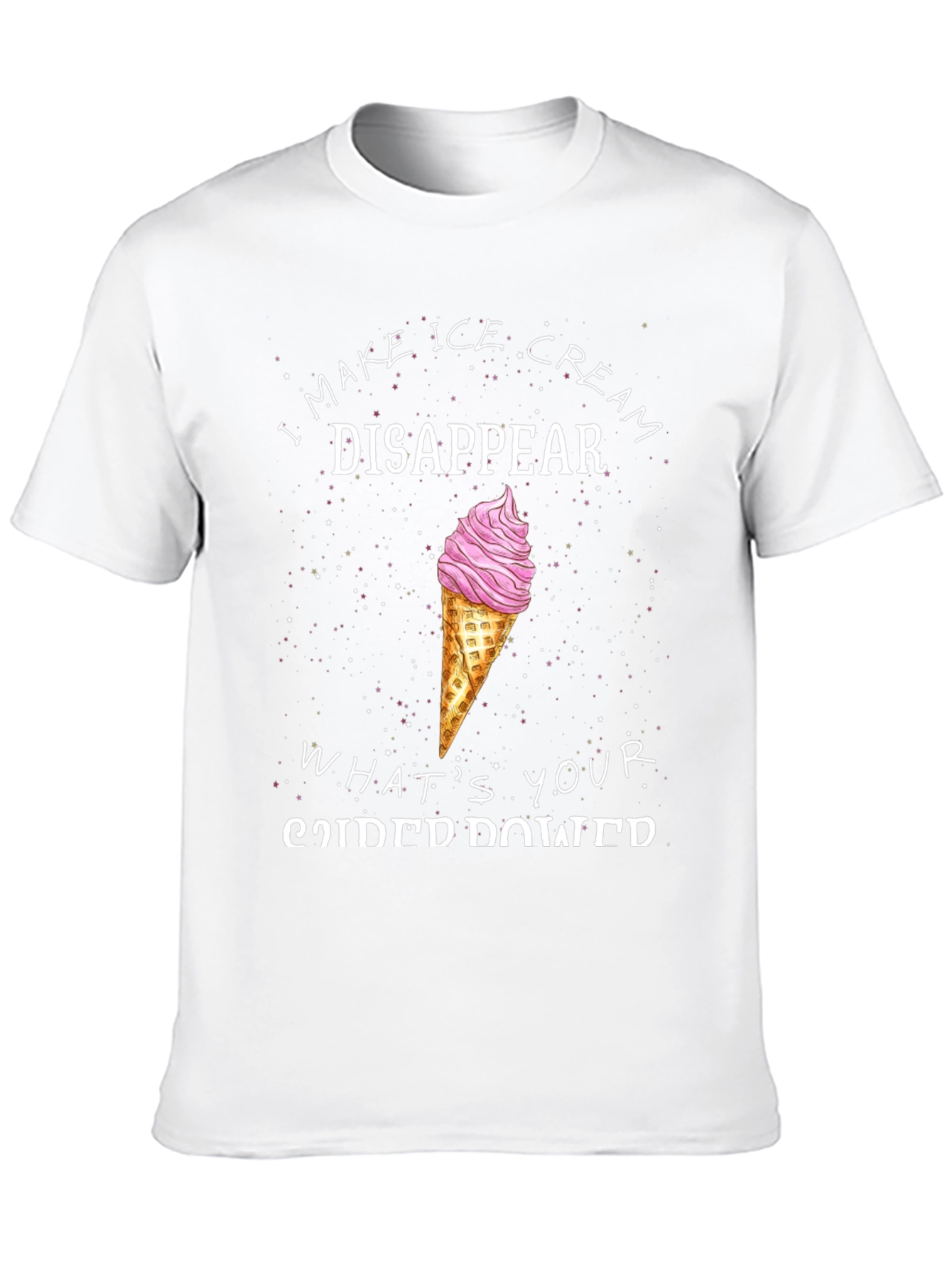 Black I Make Ice Cream Disappear Funny T-Shirt view 10