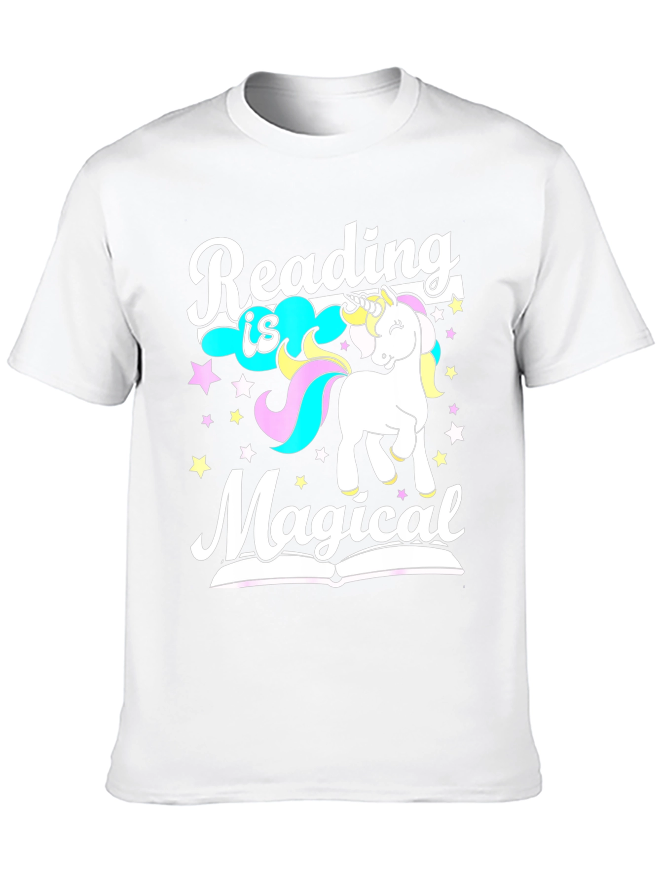 Black Reading is Magical Unicorn Graphic Tee view 10