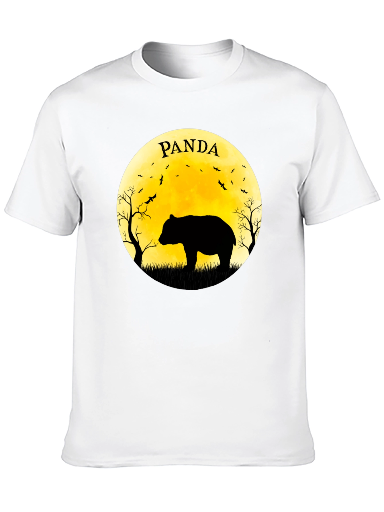 Black PANDA Silhouette Tee - Unique Graphic T-Shirt view 10