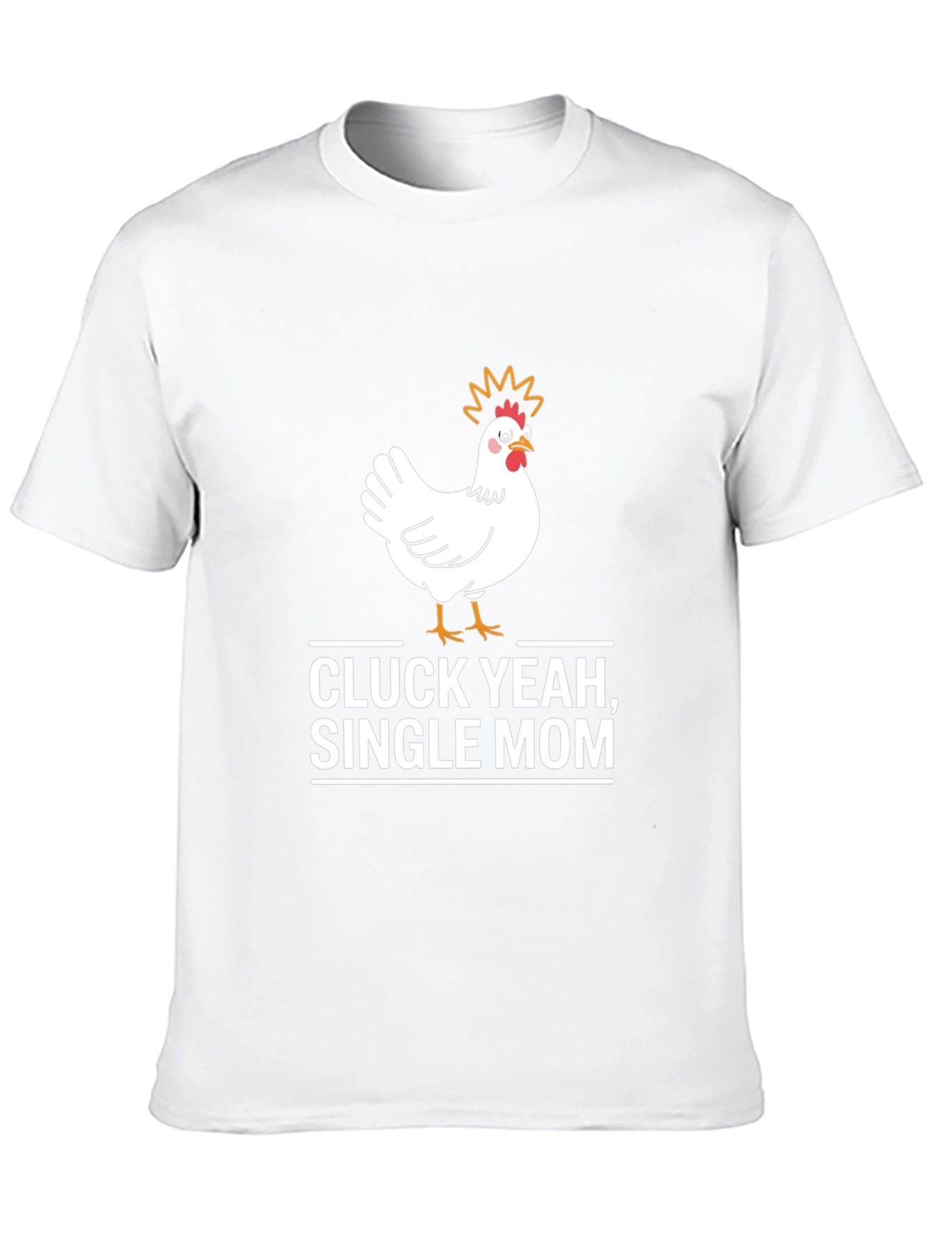 Black Cluck Yeah Single Mom Graphic T-Shirt view 10