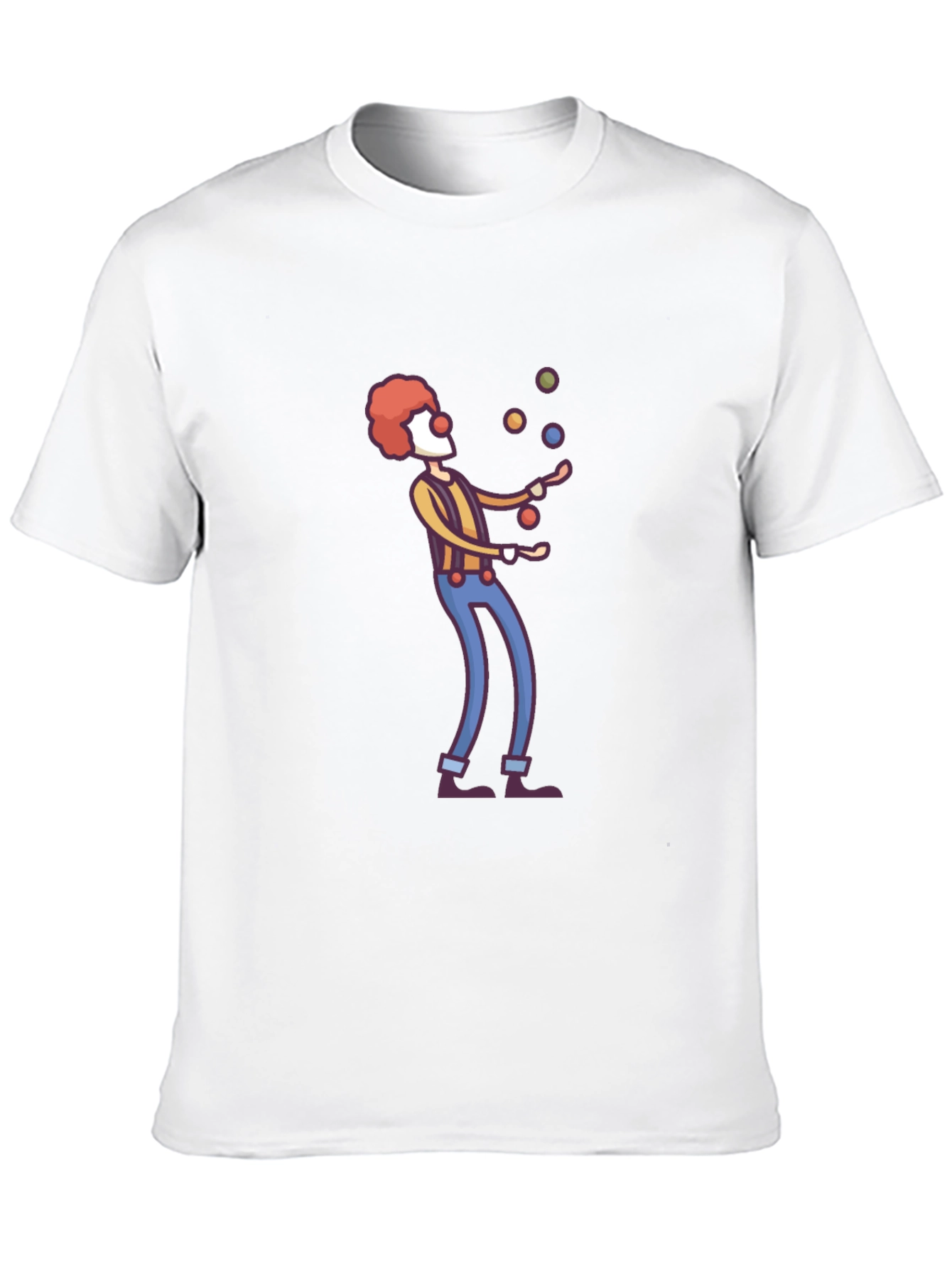 Black Clown Juggling T-Shirt - Funny Graphic Tee view 10