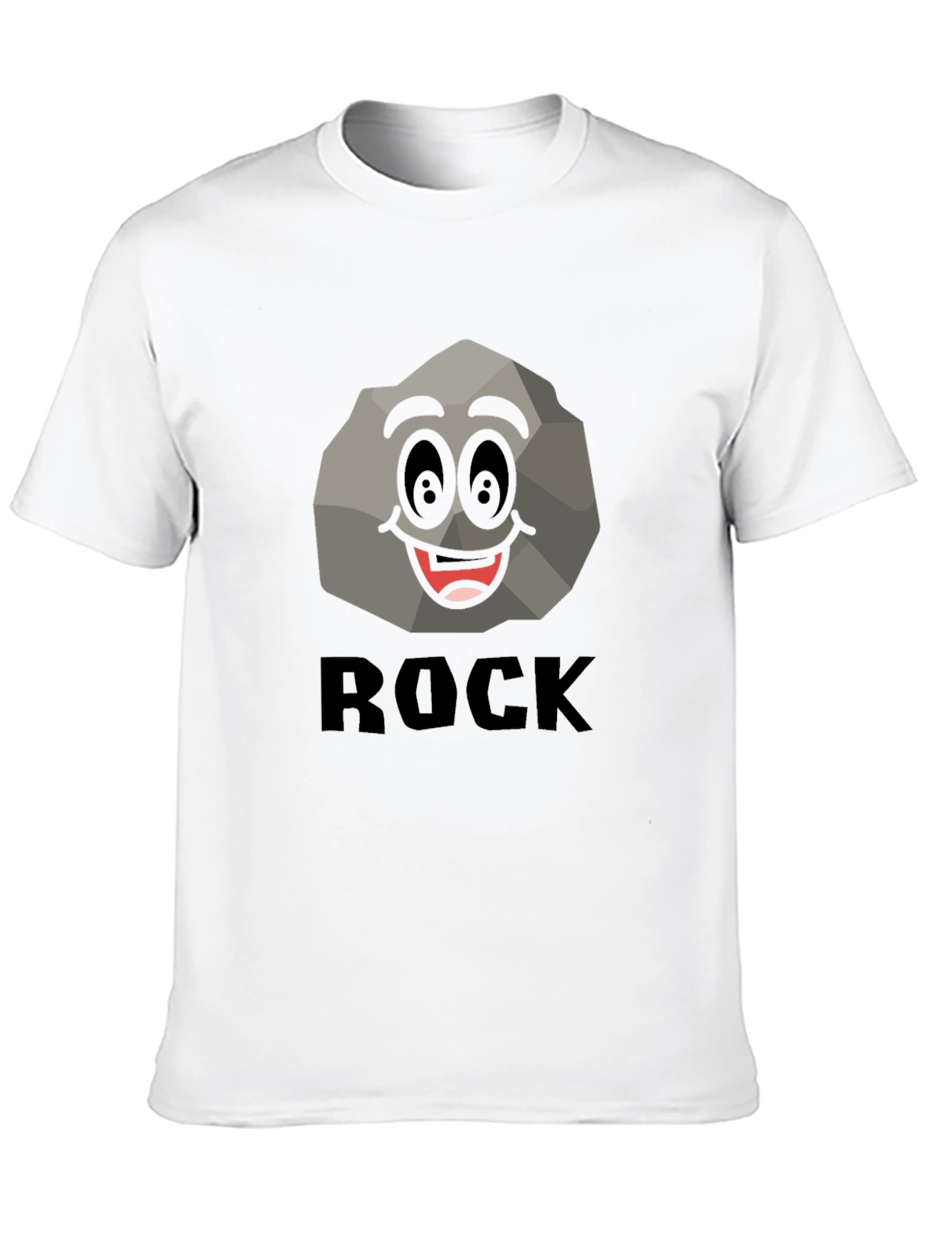 Black Funny Rock Graphic T-Shirt - Black Cotton Tee view 10