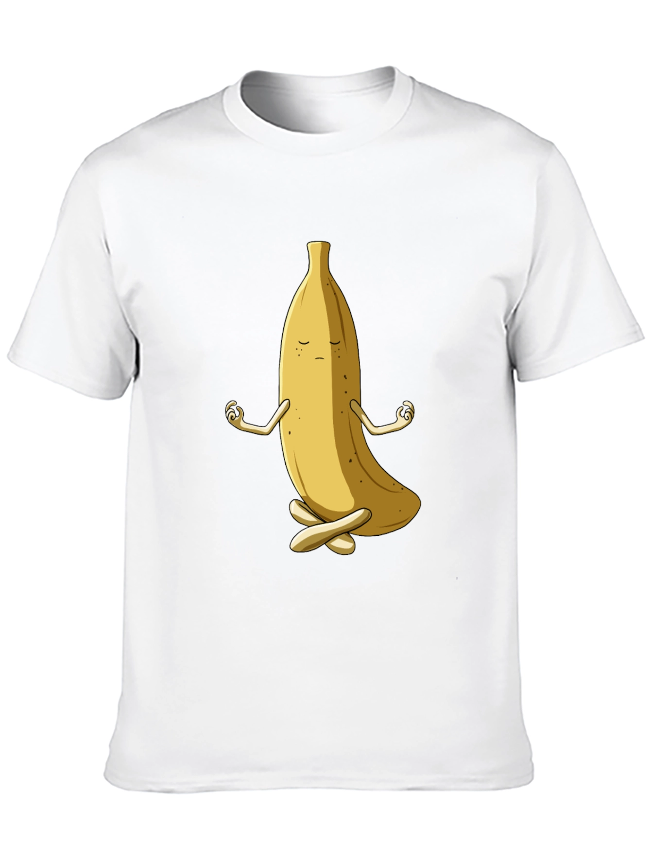 Black Zen Banana T-Shirt - Funny Meditating Fruit Tee view 10
