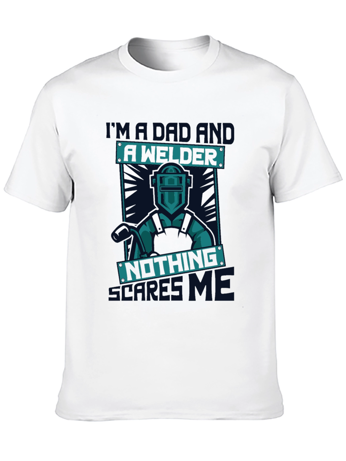 Black Dad Welder T-Shirt - Nothing Scares Me view 10