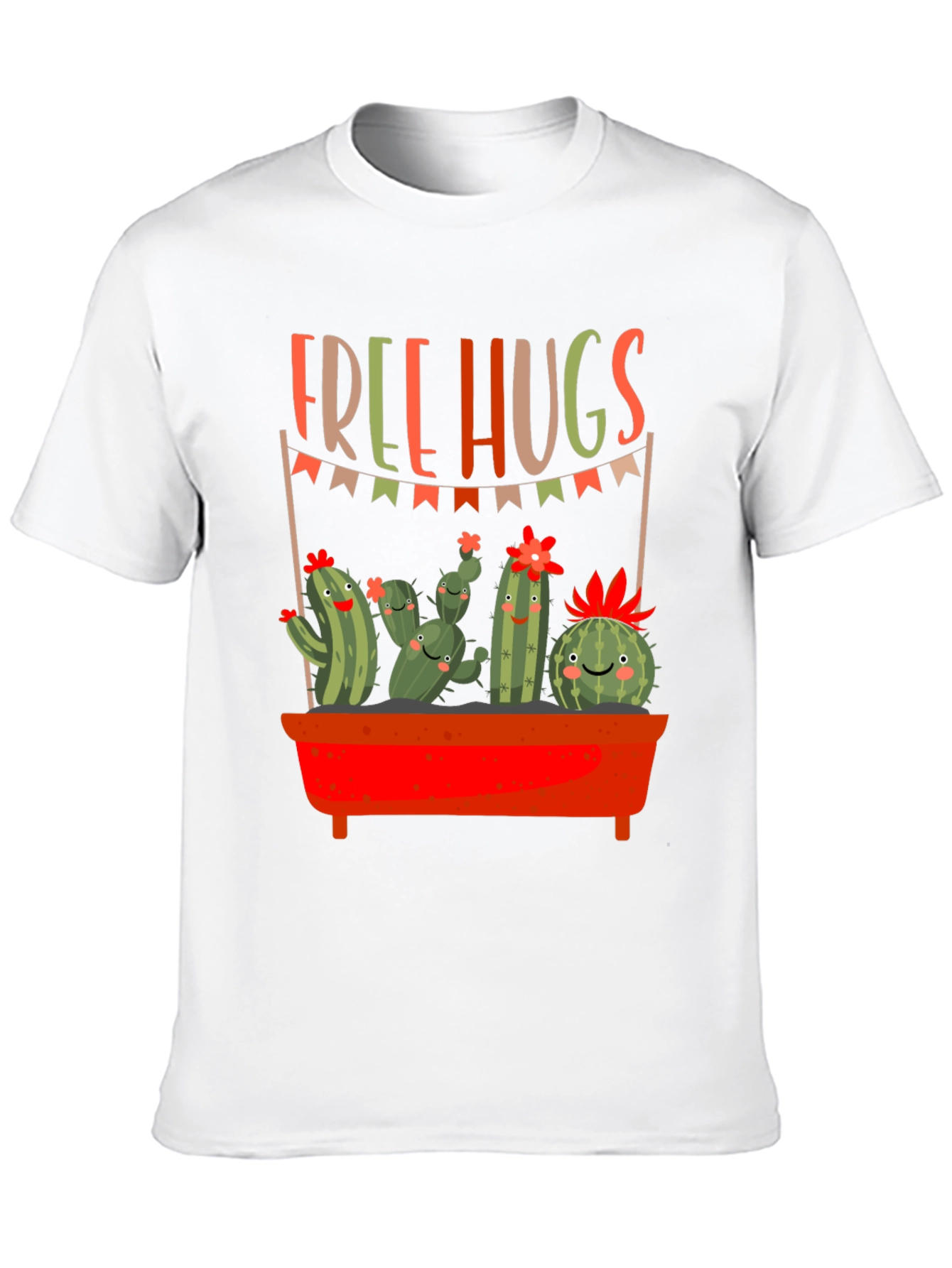 Black Free Hugs Cactus Graphic Tee view 10