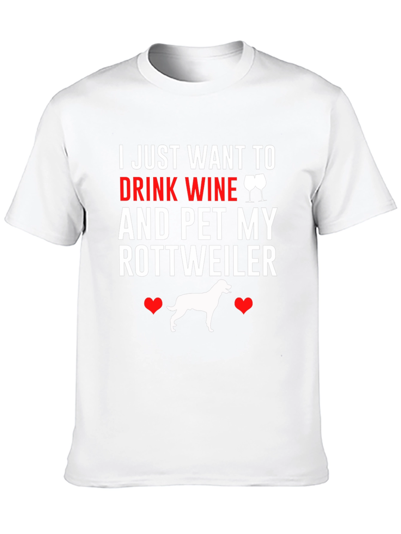 Black Wine & Rottweiler T-Shirt - Drink Wine Pet Dog view 10