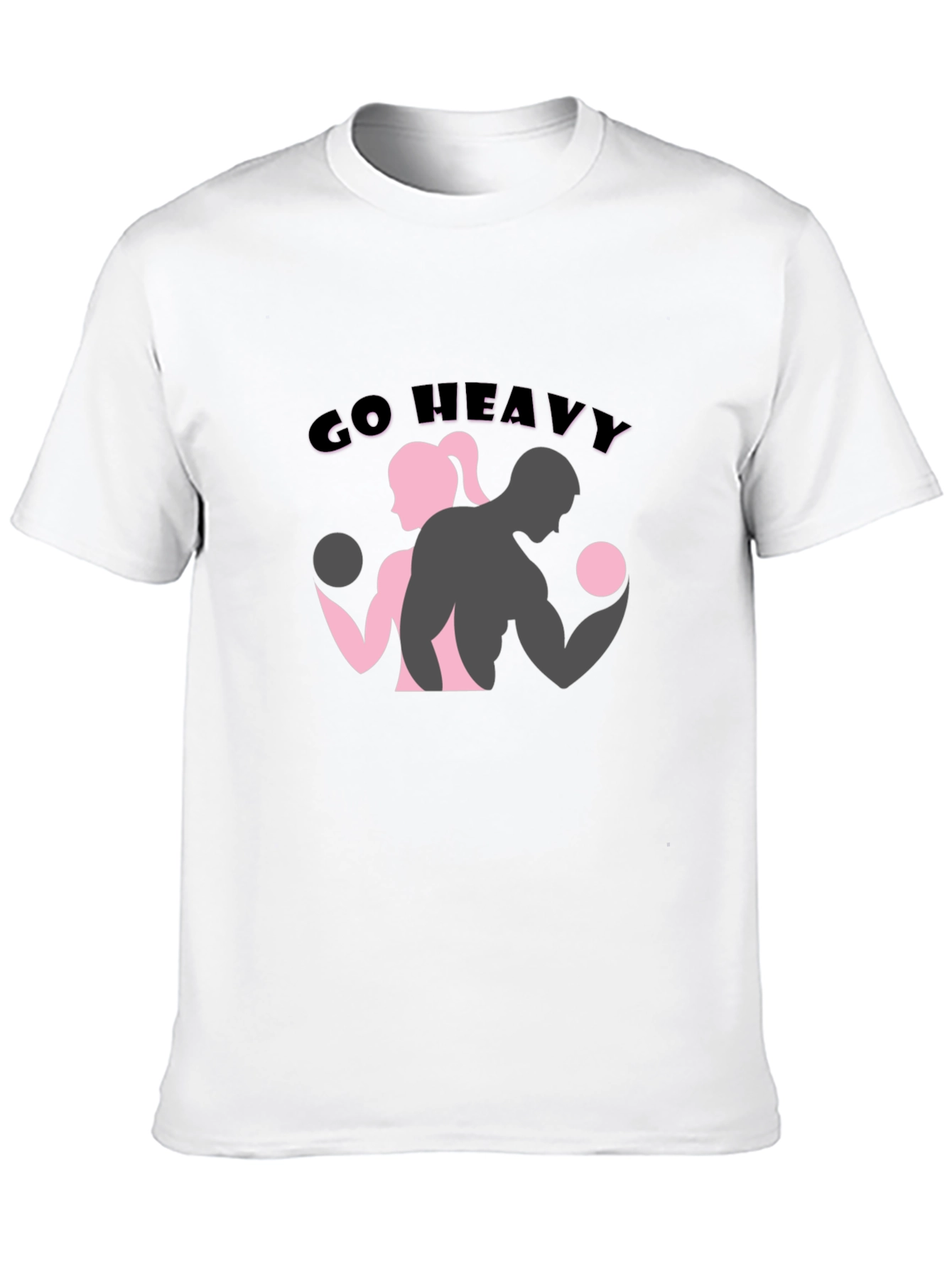 Black Go Heavy Unisex Black T-Shirt view 10