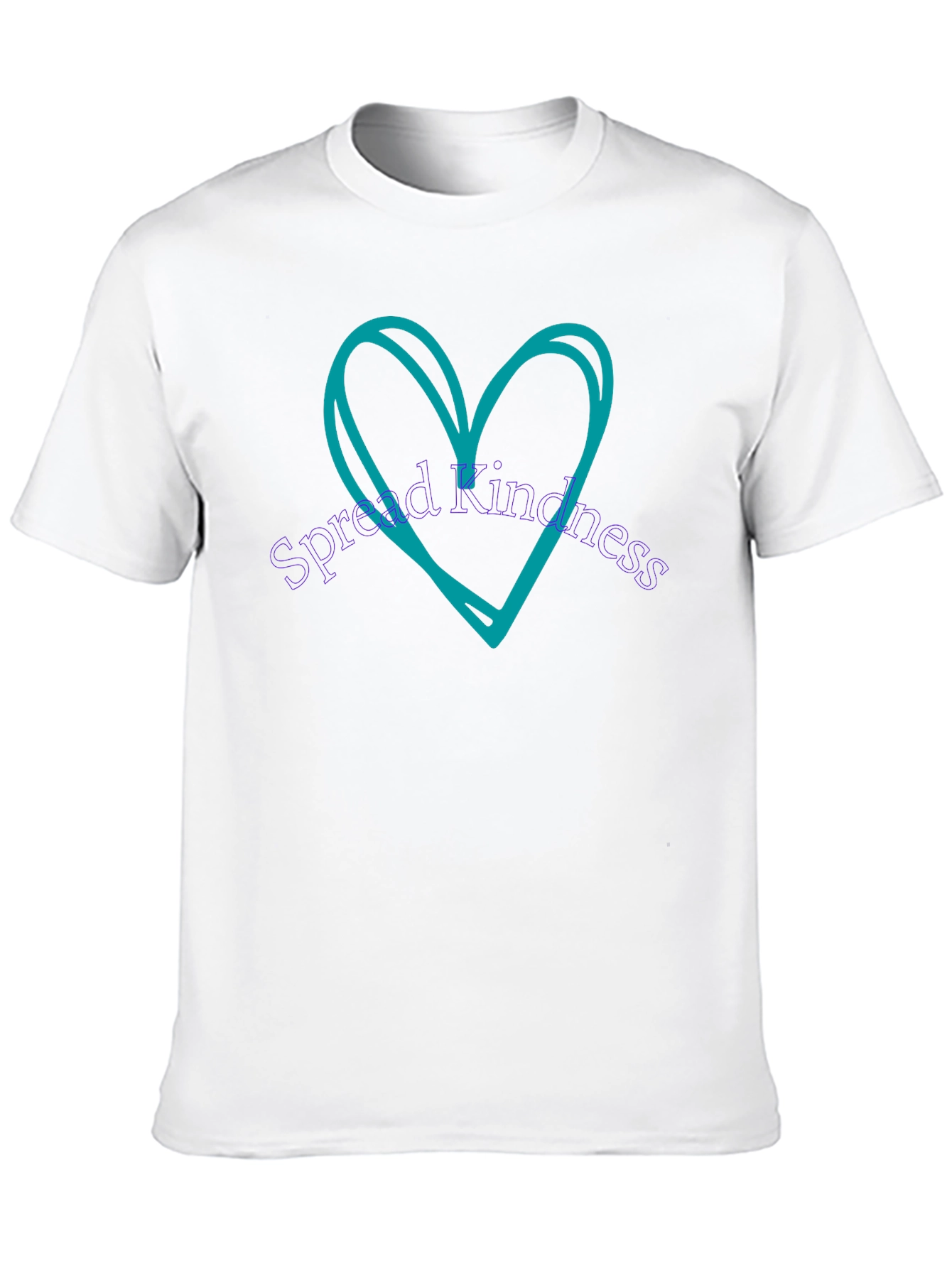 Black Spread Kindness Tee - Heart Design Black T-Shirt view 10