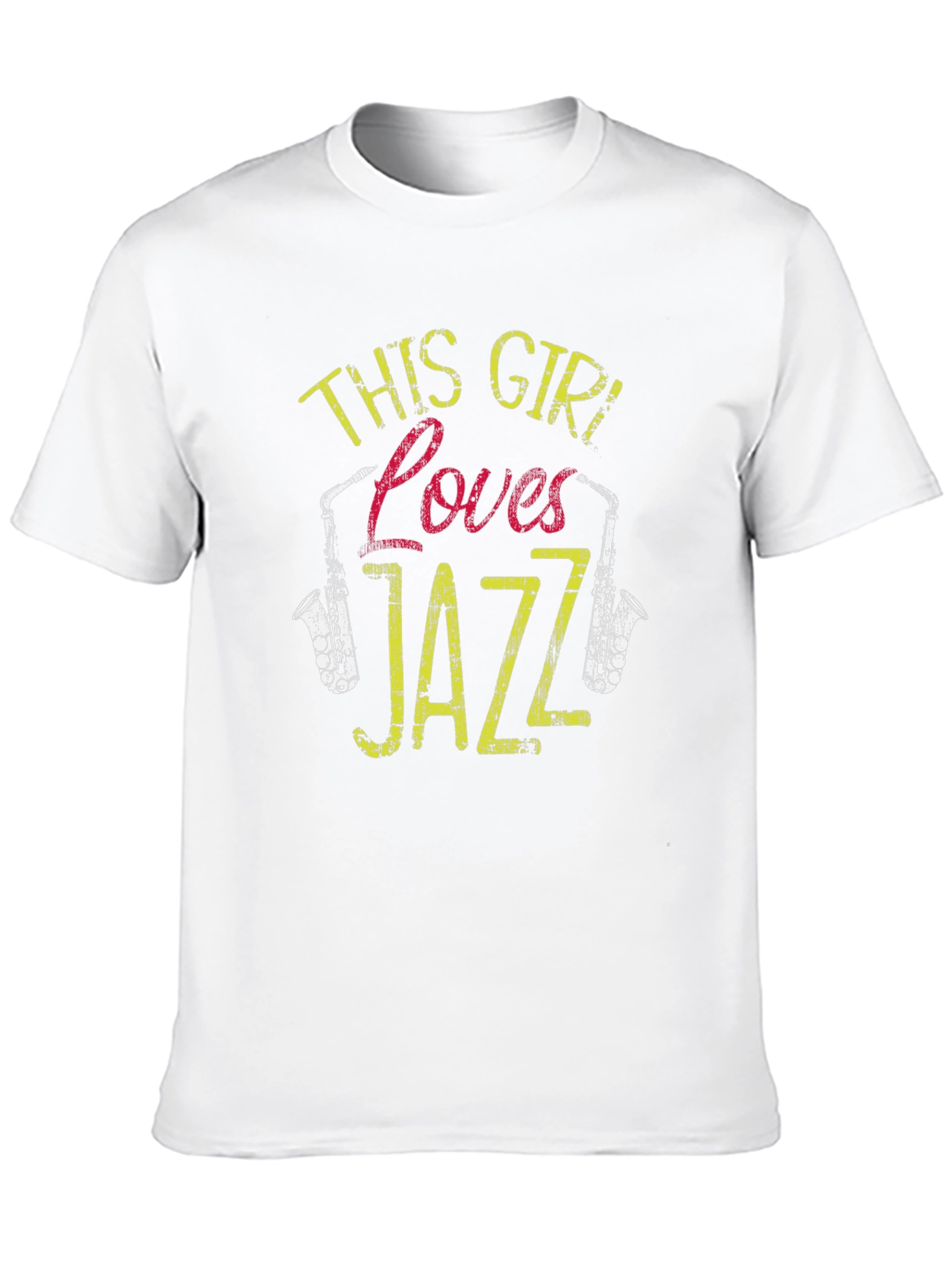 Black This Girl Loves Jazz T-Shirt - Musical Graphic Tee view 10