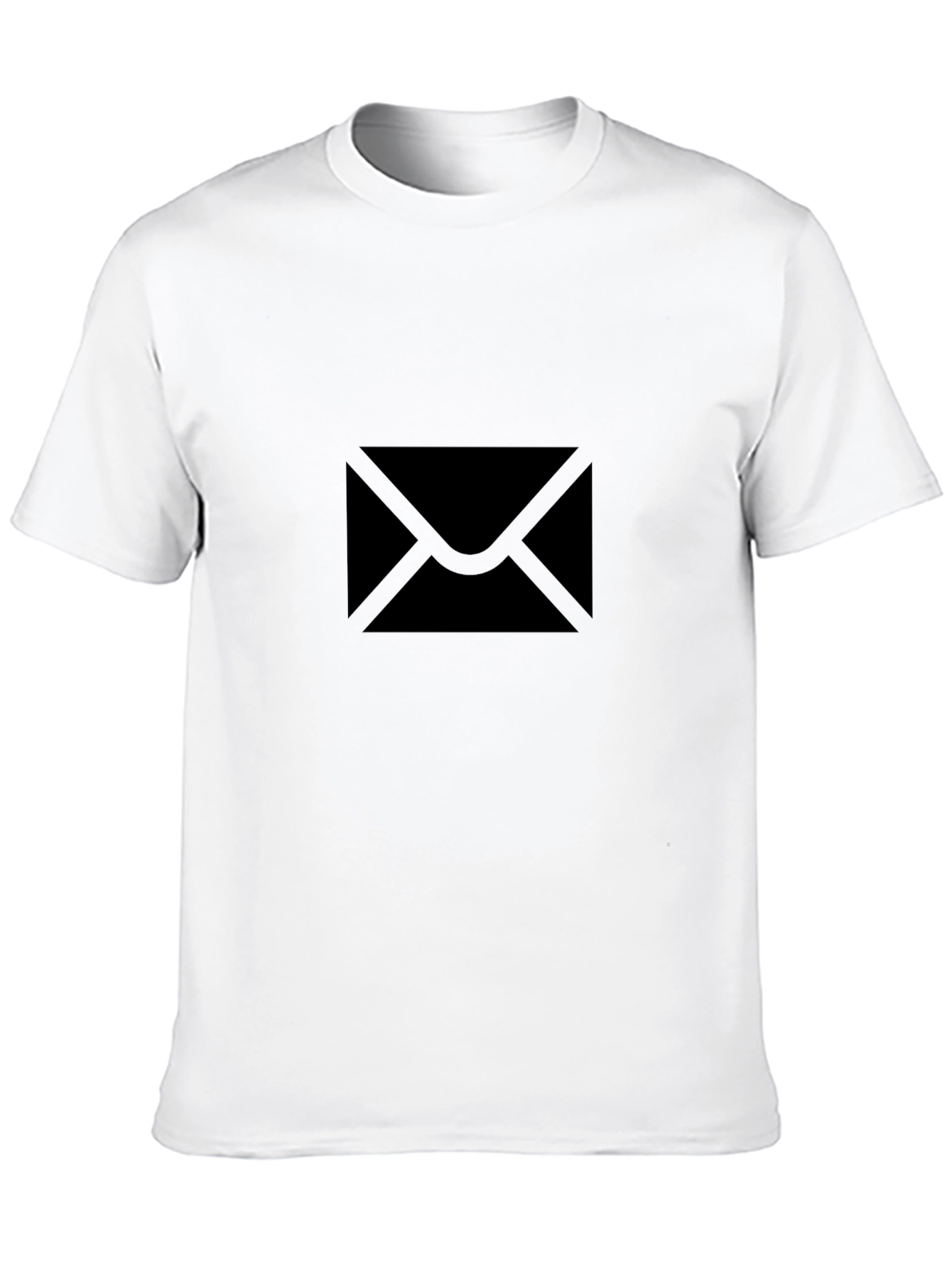 Black Black Envelope Graphic Tee - Modern Minimalist Design view 10