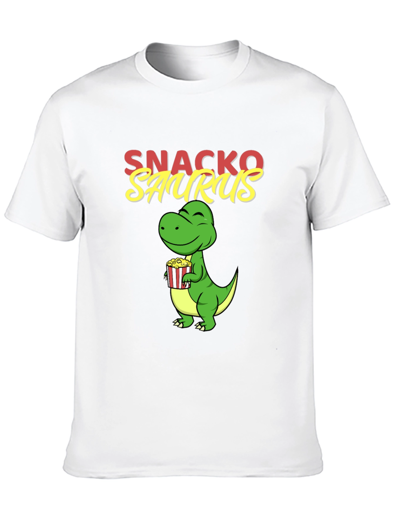 Black Snackosaurus Graphic Tee - Fun Dinosaur T-Shirt view 10