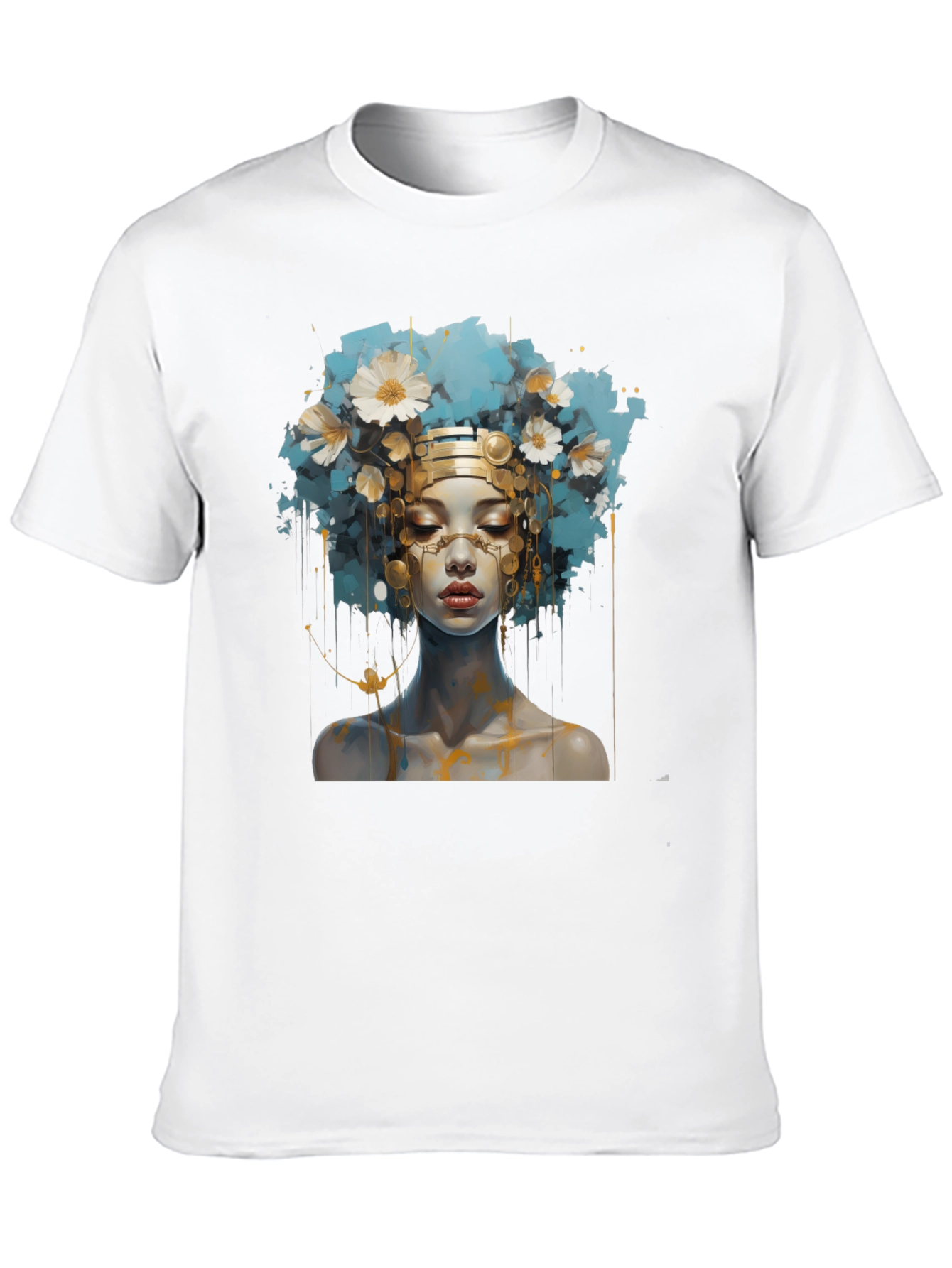 Black Artistic Woman Graphic Black Tee view 10