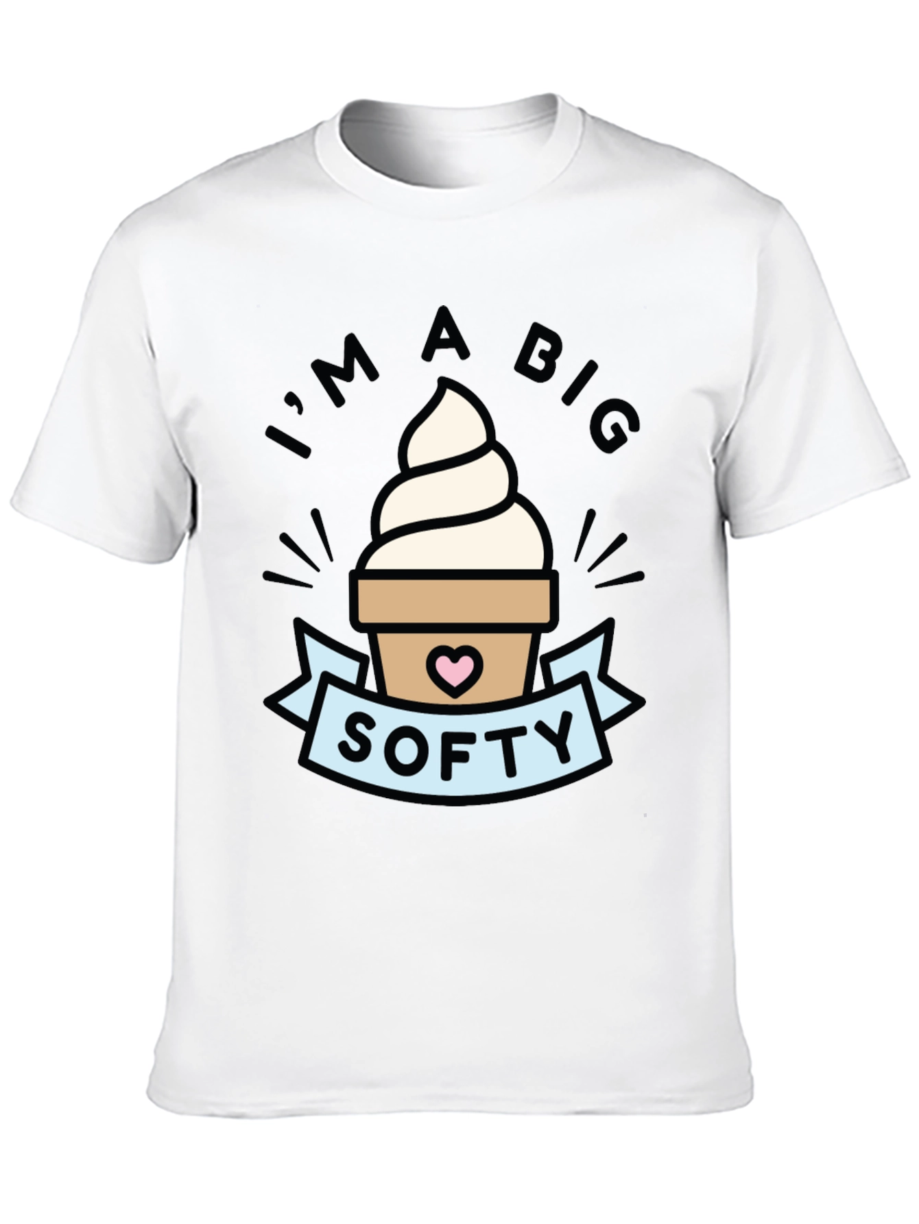 Black I'm a Big Softy Graphic Tee view 10