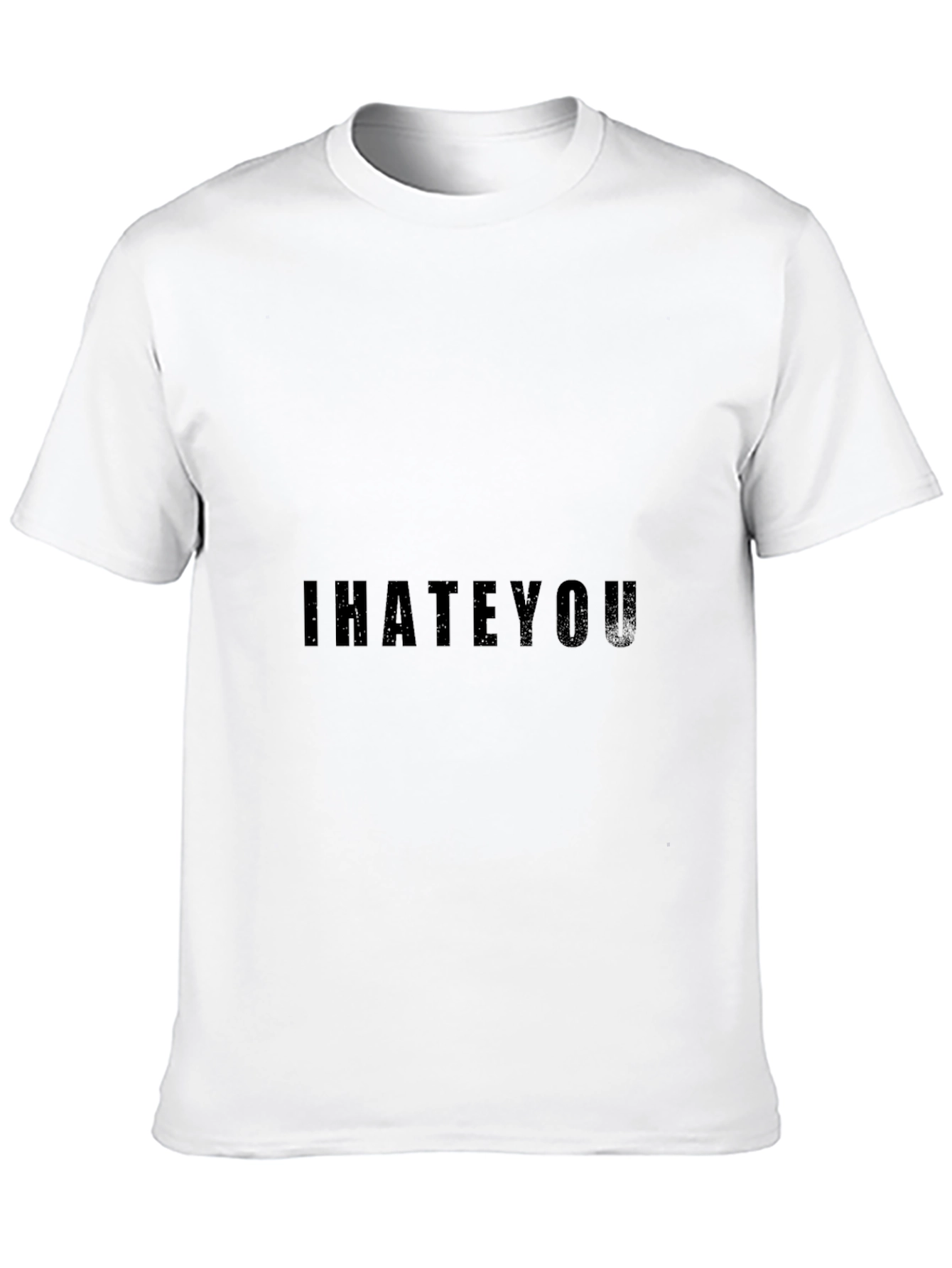 Black I Hate You Graphic T-Shirt - Black Casual Tee view 10