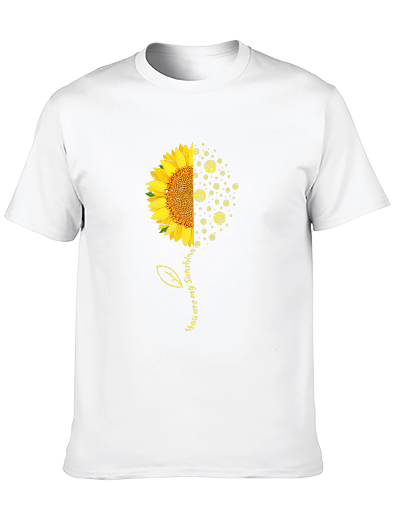 Black Sunflower Volleyball T-Shirt - You Are My Sunshine view 10