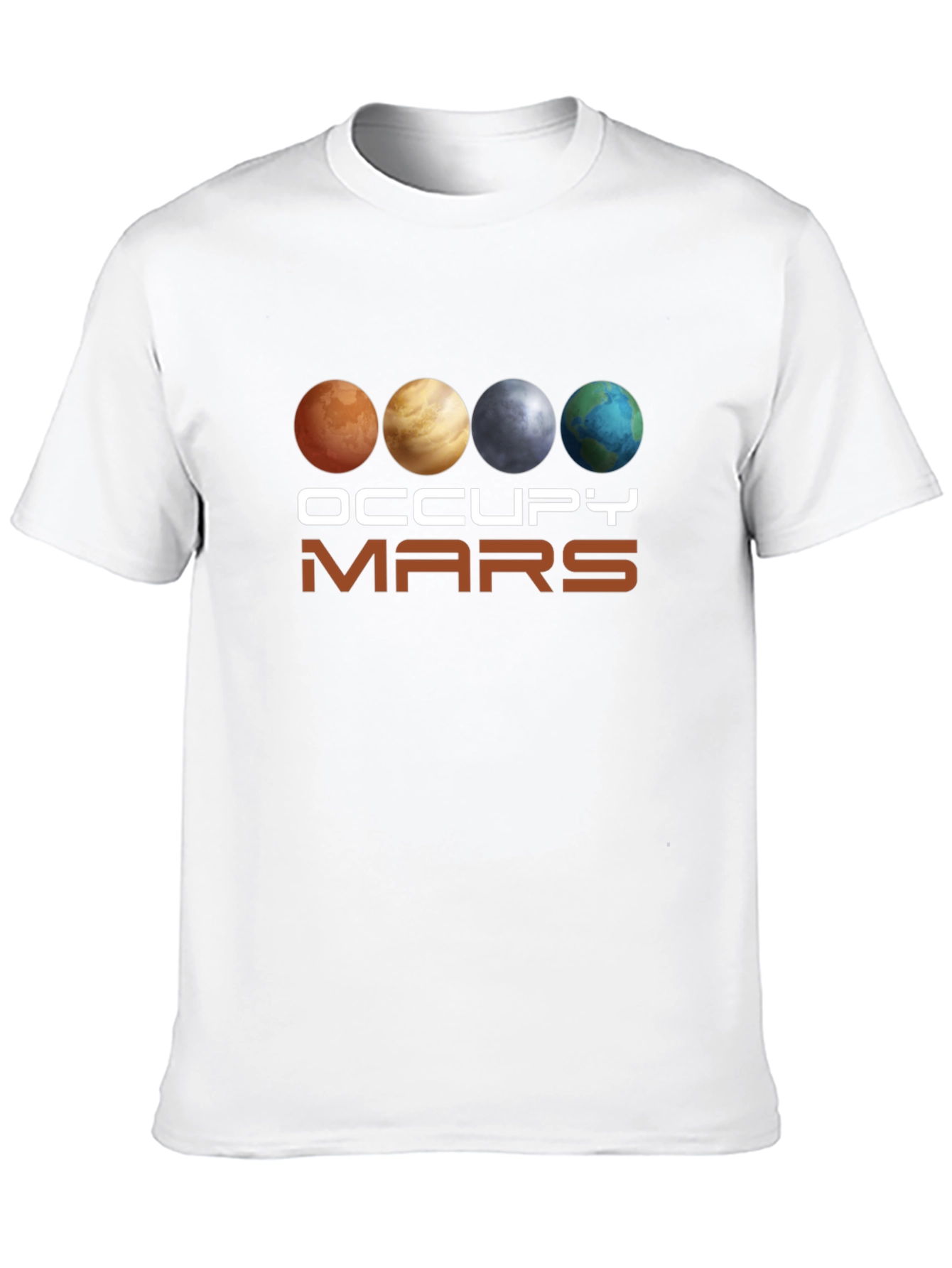 Black Occupy Mars Graphic Tee - Space Exploration T-Shirt view 10