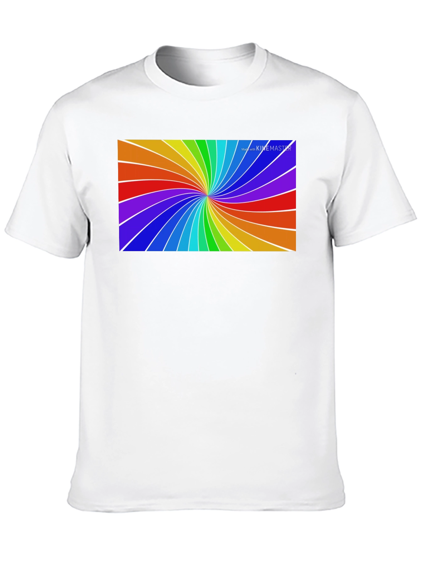 Black Rainbow Swirl Tee - Vivid Graphic Print view 10