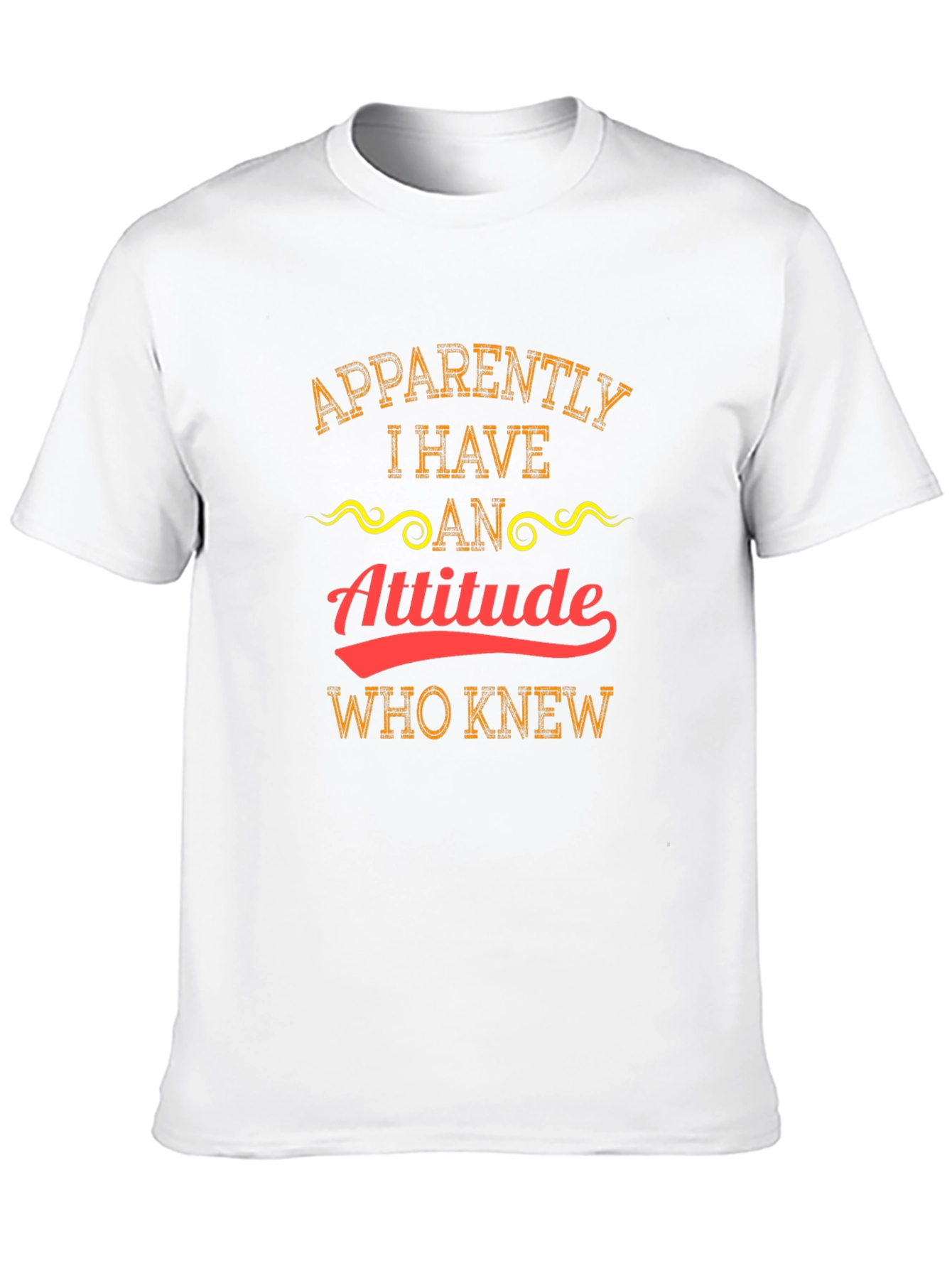 Black Attitude T-Shirt - Funny Graphic Tee view 10