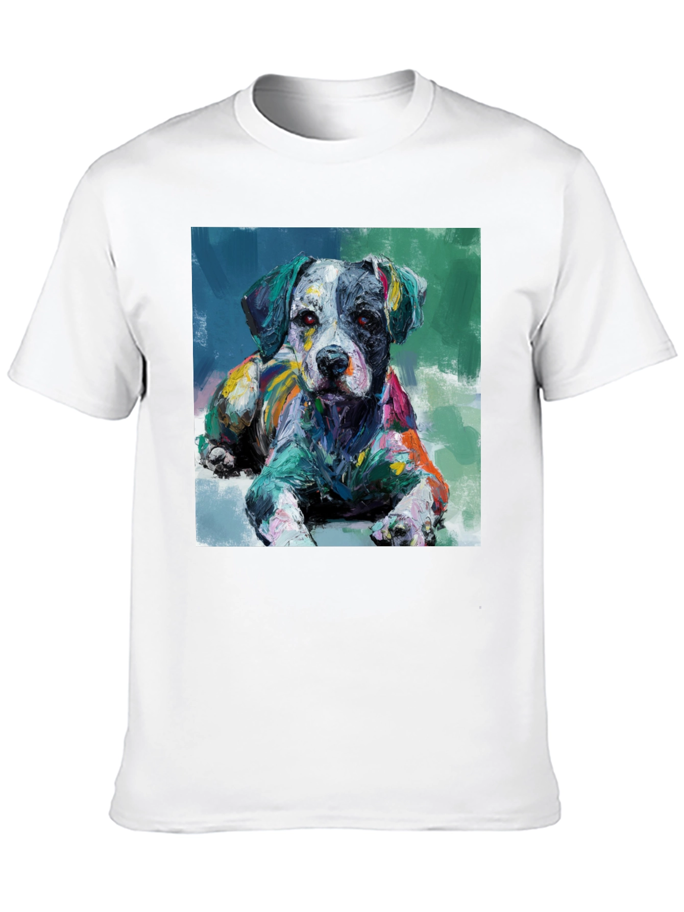 Black Dog Painting Black T-Shirt view 10