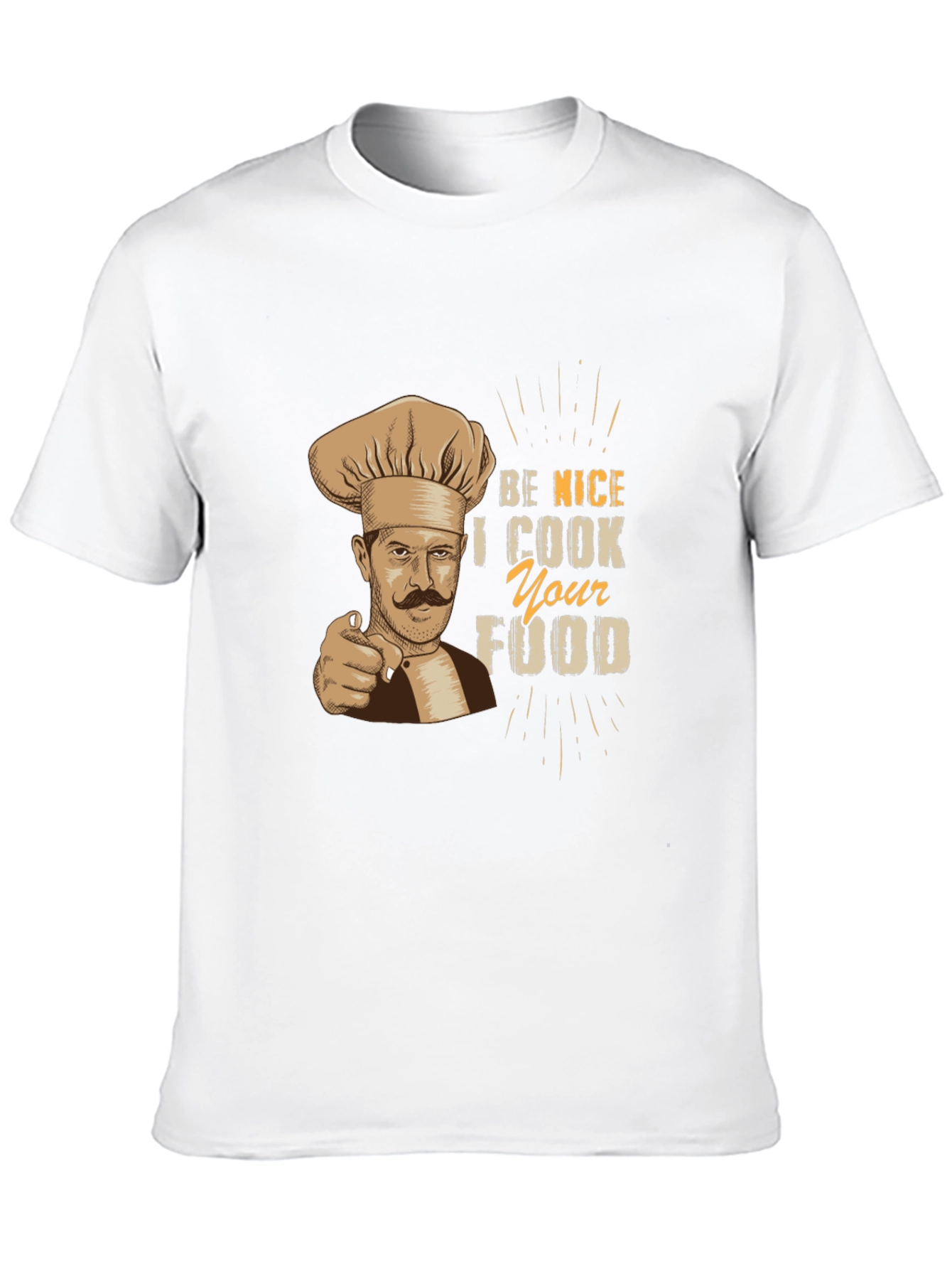 Black Be Nice I Cook Your Food Graphic Tee view 10