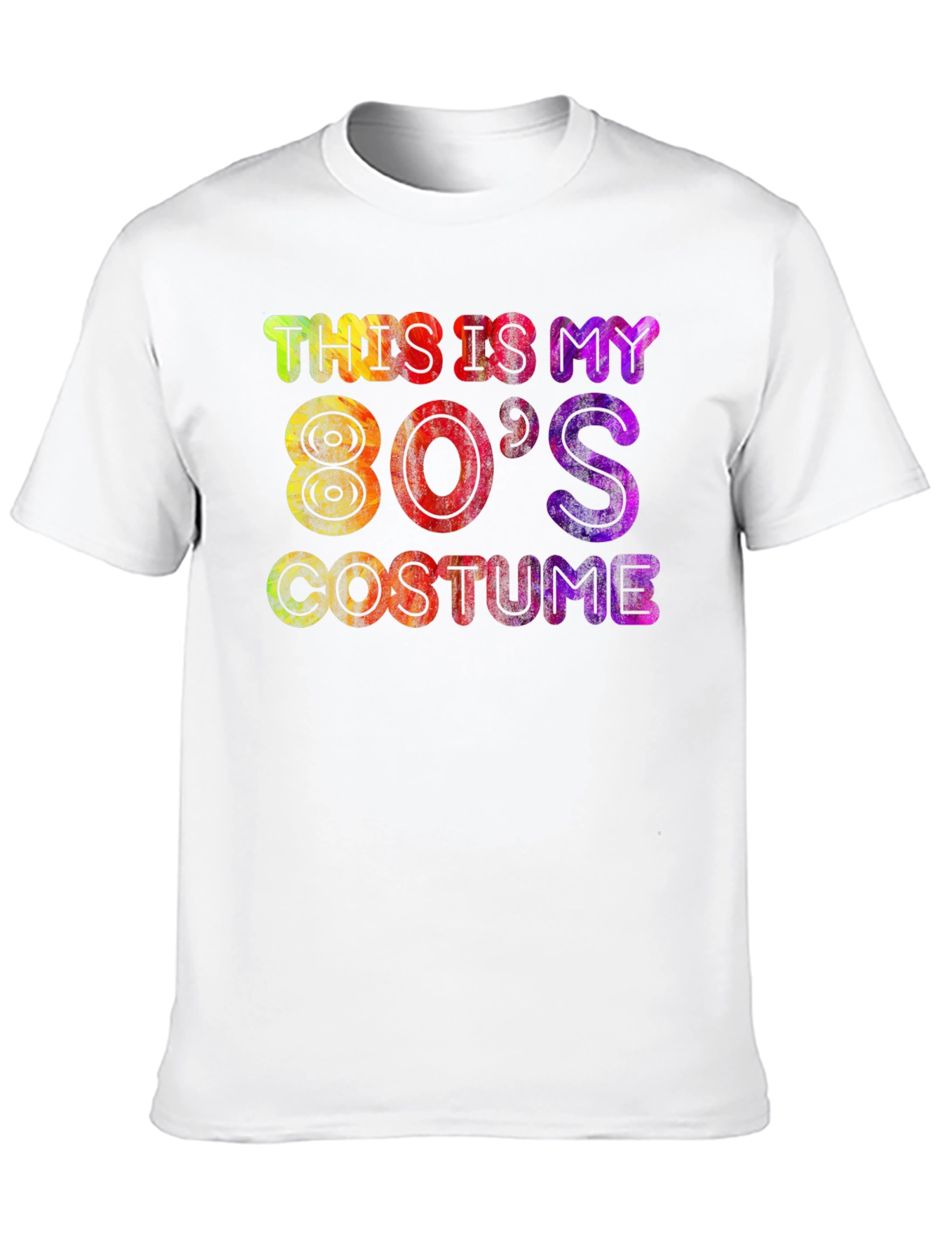 Black 80's Costume T-Shirt - Retro Party Tee view 10