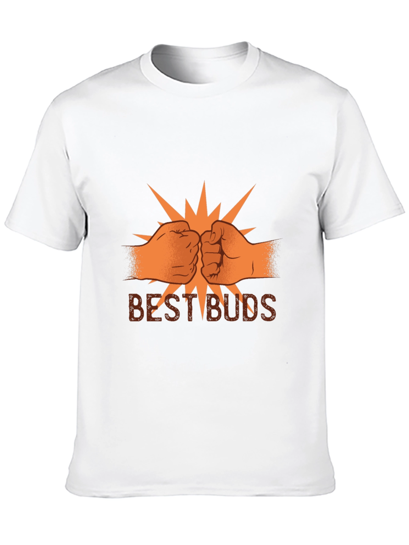 Black Best Buds Graphic Tee - Black Cotton Blend T-Shirt view 10