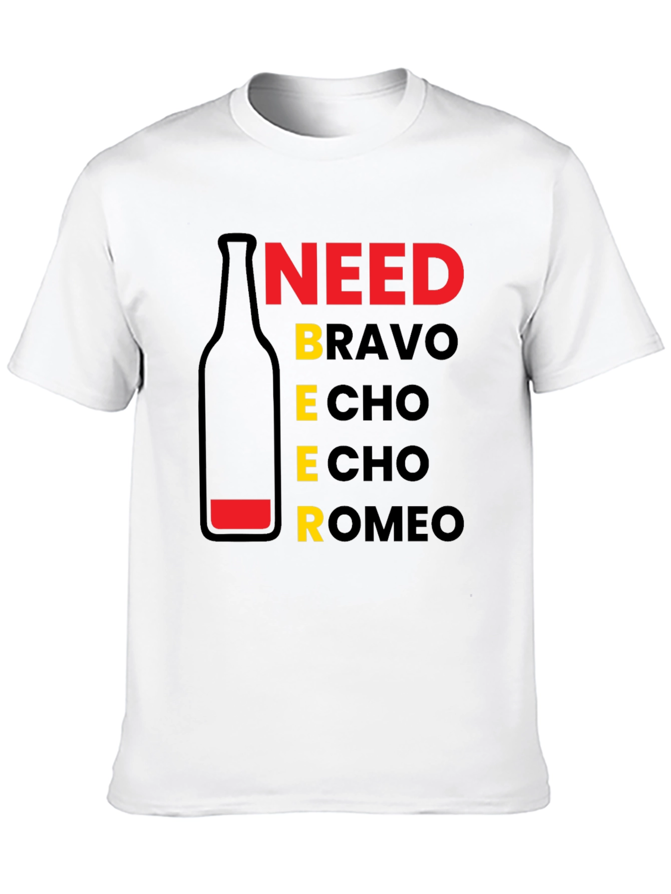 Black Need Beer T-Shirt - Funny Graphic Tee view 10