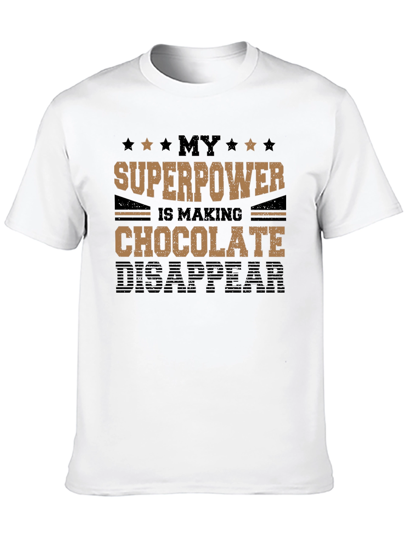 Black Chocolate Disappearing Superpower T-Shirt view 10